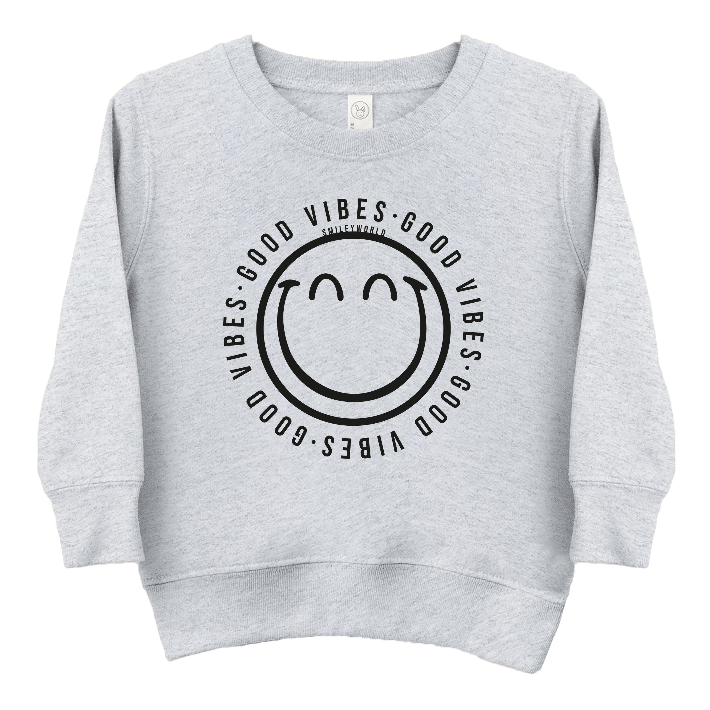 SmileyWorld Good Vibes Outline - Toddler Graphic Sweatshirt