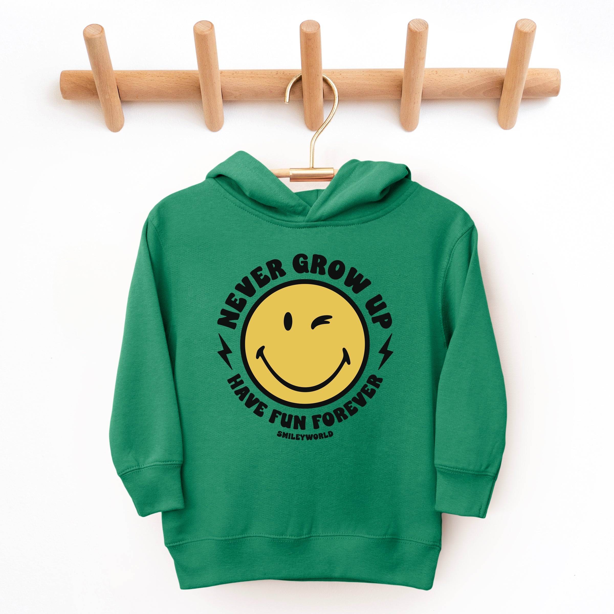 SmileyWorld Never Grow Up - Toddler Hoodie