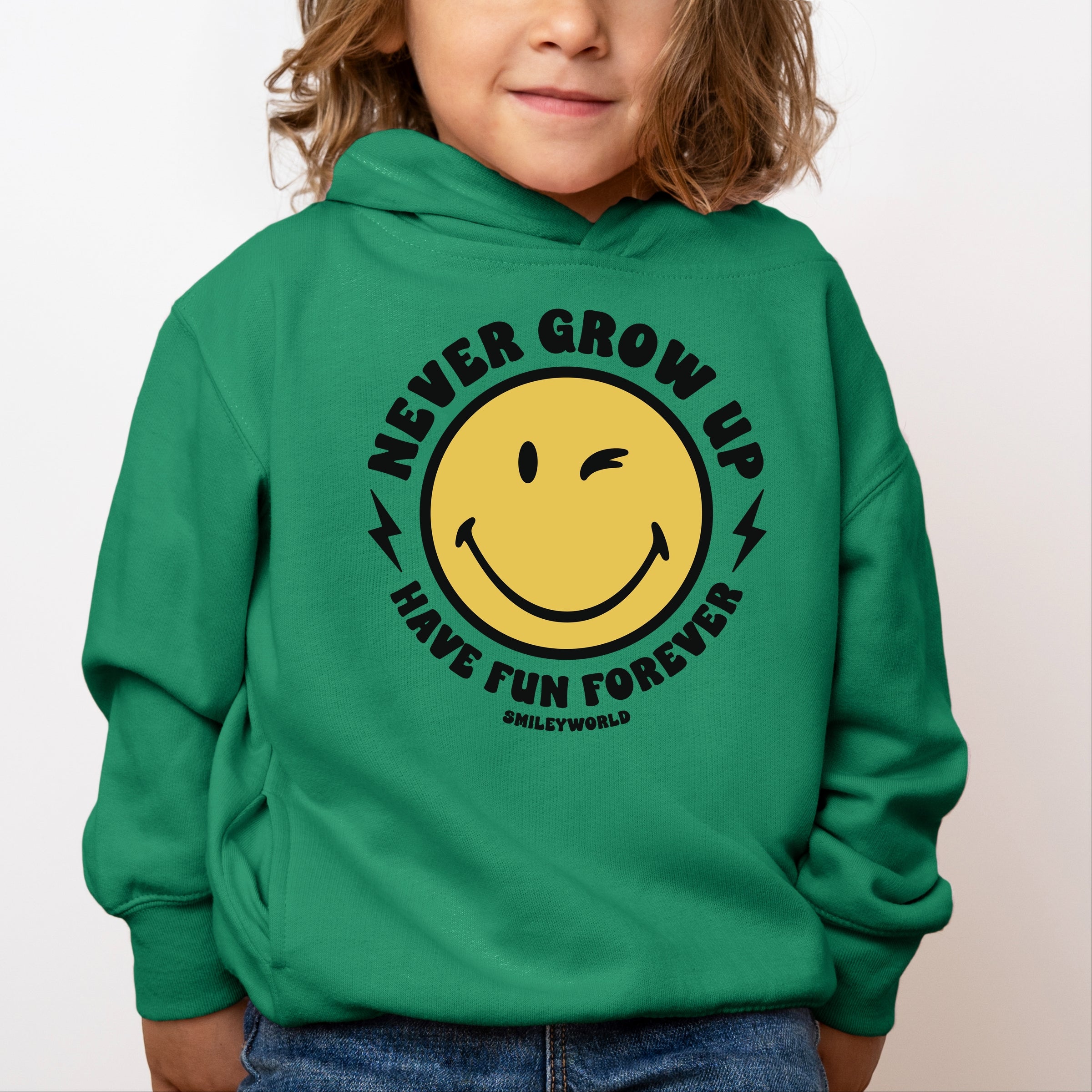 SmileyWorld Never Grow Up - Toddler Hoodie