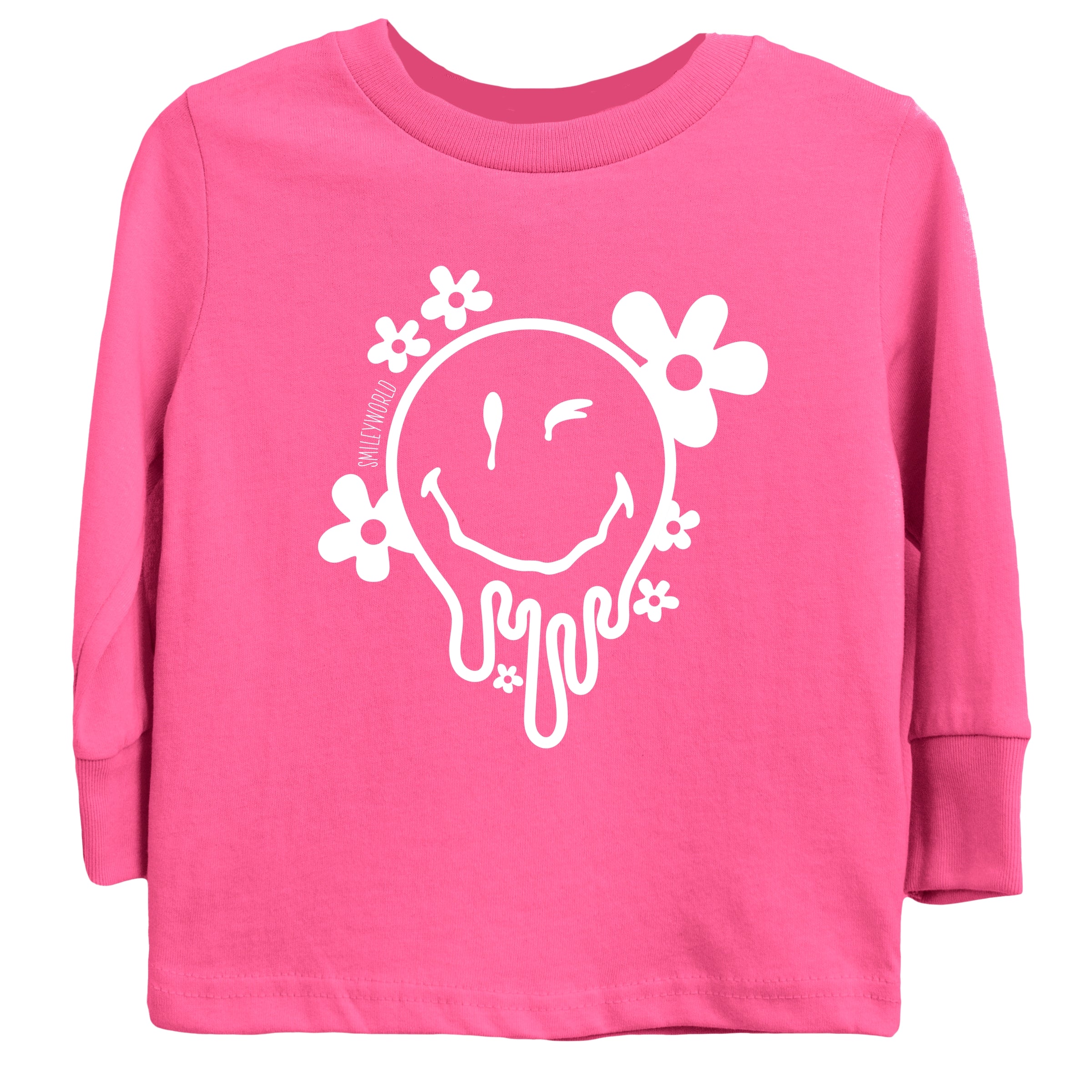 SmileyWorld Melting Outline - Youth Long Sleeve Graphic T-Shirt