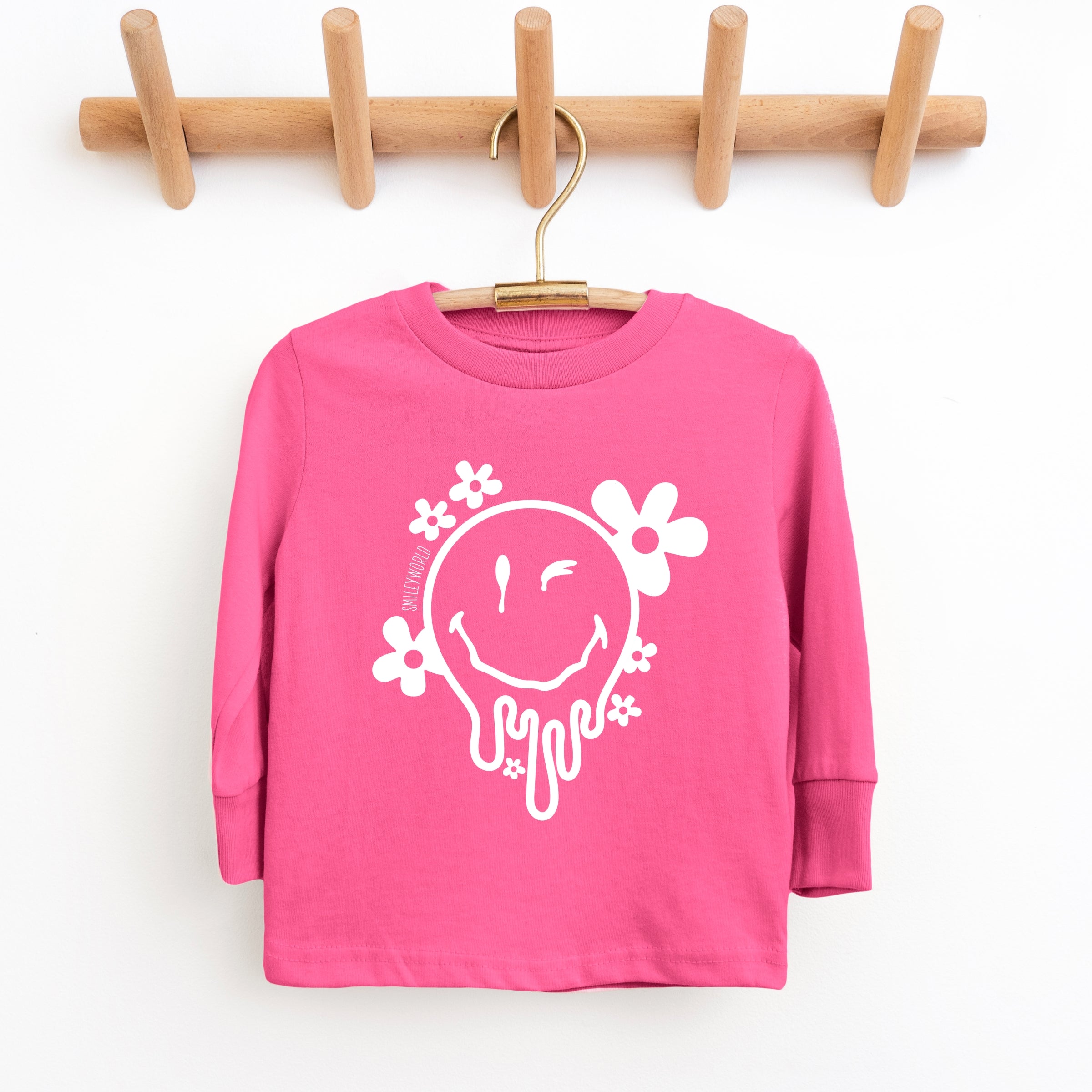 SmileyWorld Melting Outline - Youth Long Sleeve Graphic T-Shirt