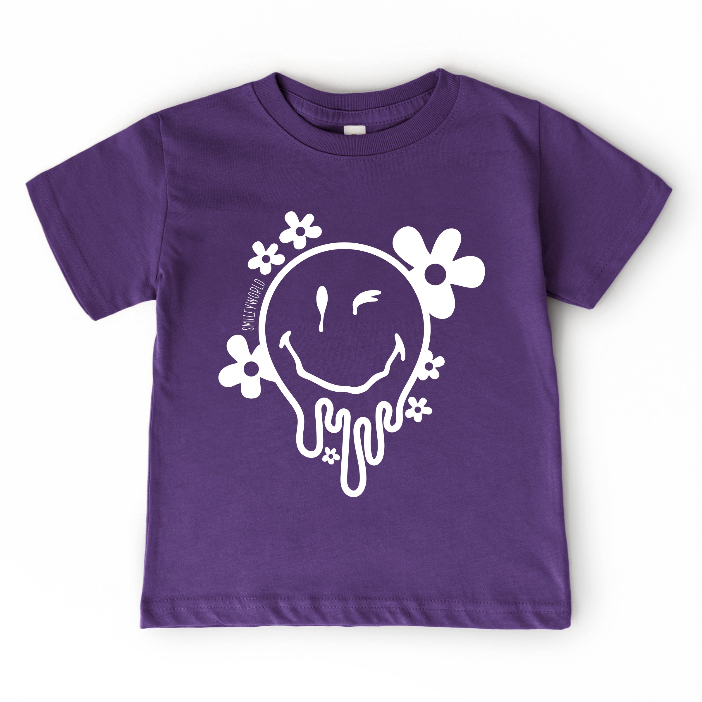 SmileyWorld Melting Outline - Toddler Short Sleeve Graphic T-Shirt