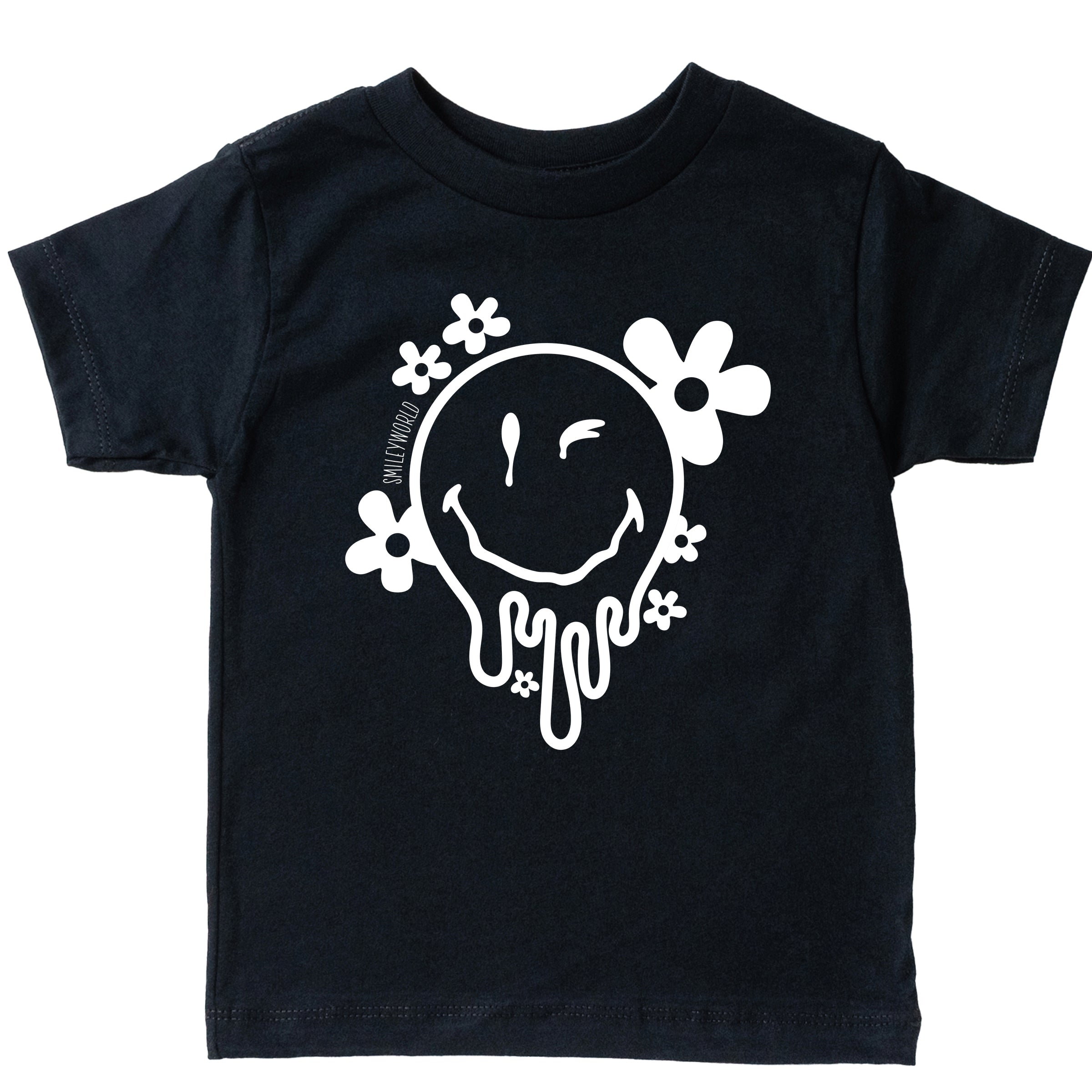 SmileyWorld Melting Outline - Toddler Short Sleeve Graphic T-Shirt
