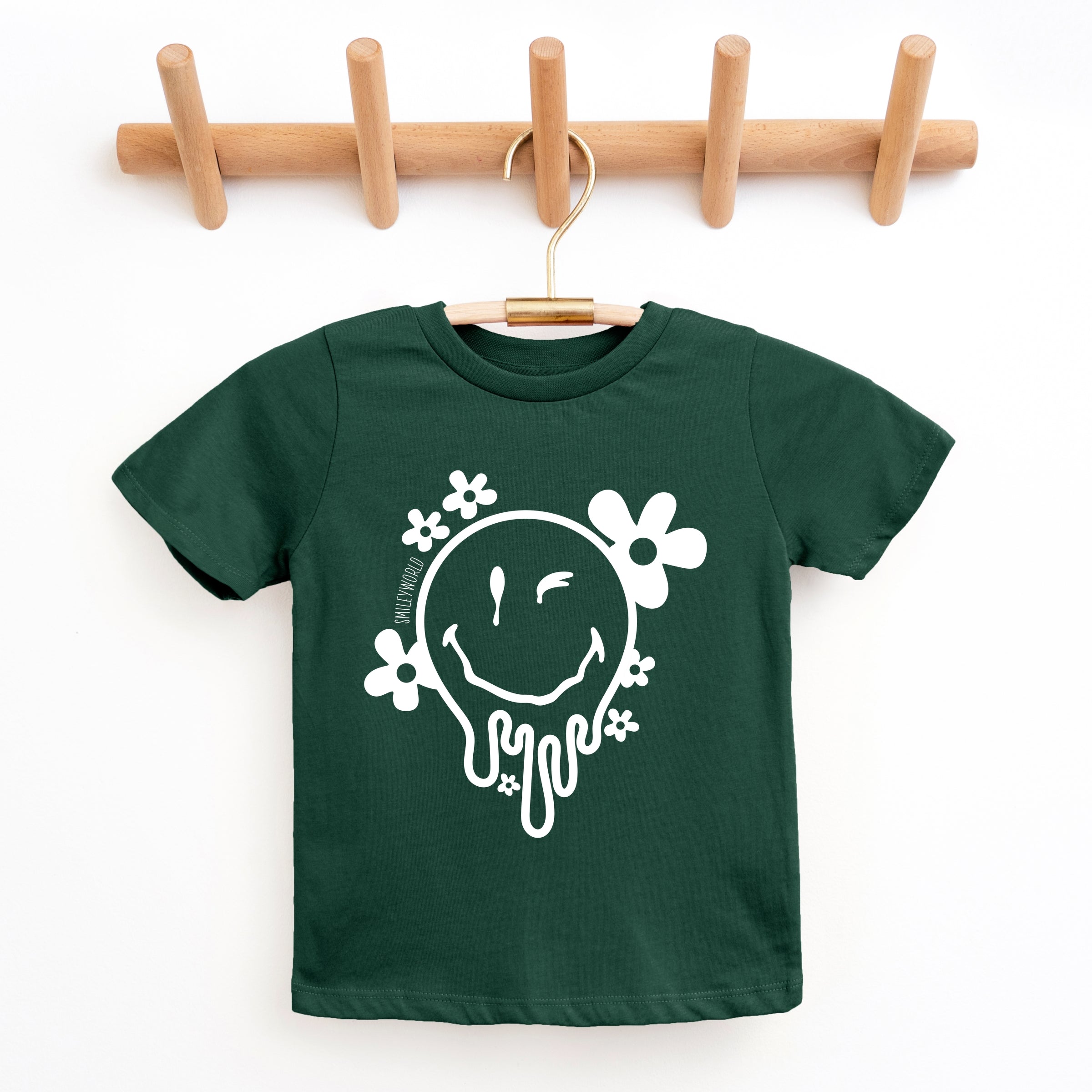 SmileyWorld Melting Outline - Youth Short Sleeve Graphic T-Shirt