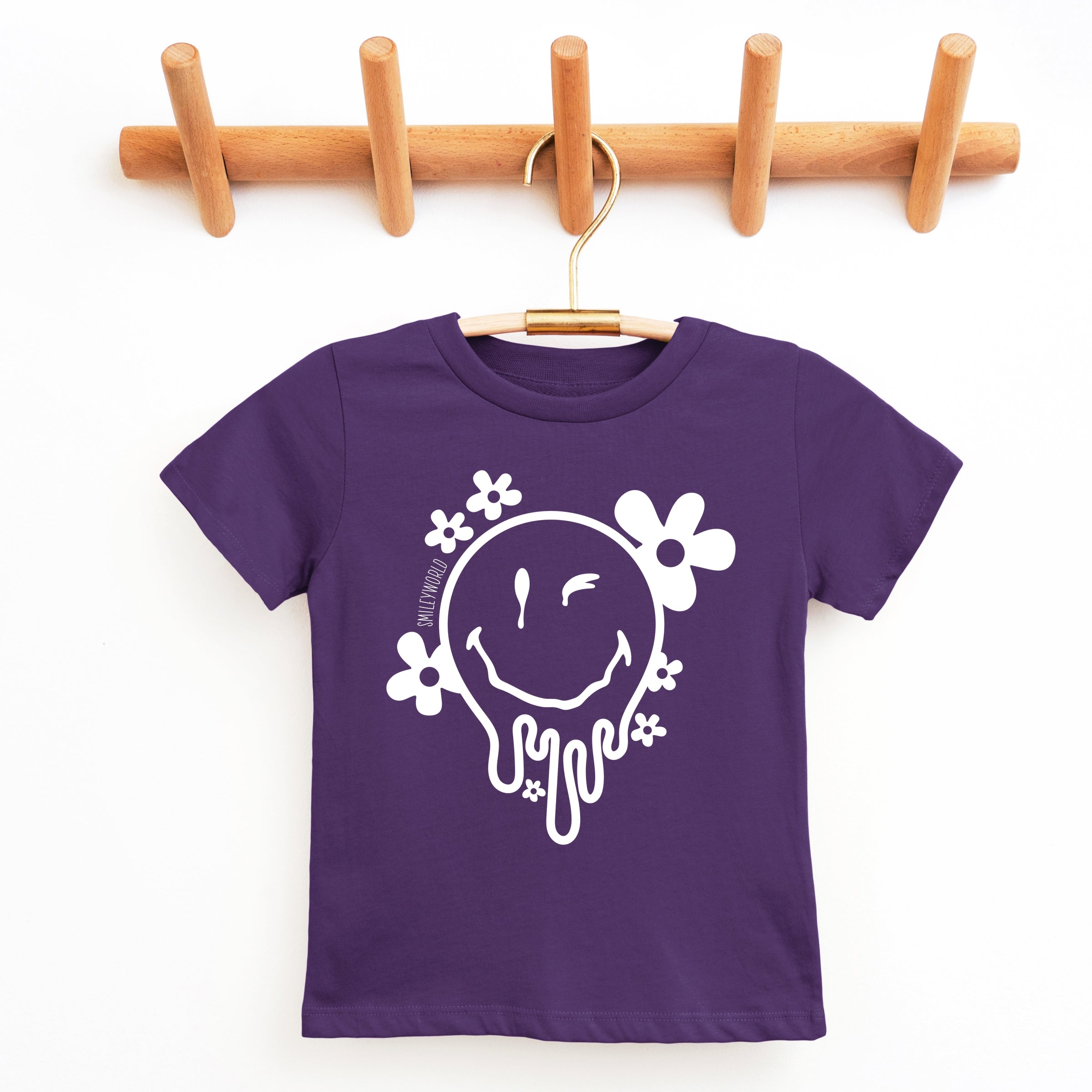SmileyWorld Melting Outline - Youth Short Sleeve Graphic T-Shirt