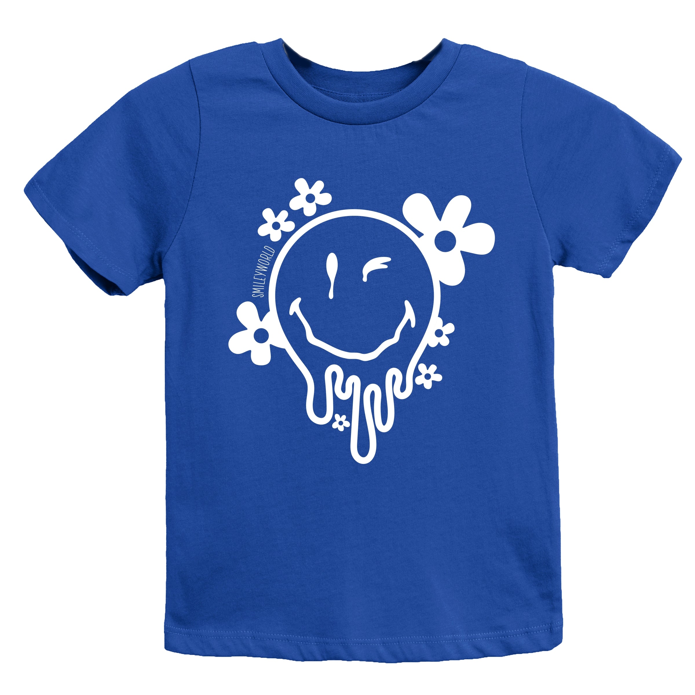 SmileyWorld Melting Outline - Youth Short Sleeve Graphic T-Shirt