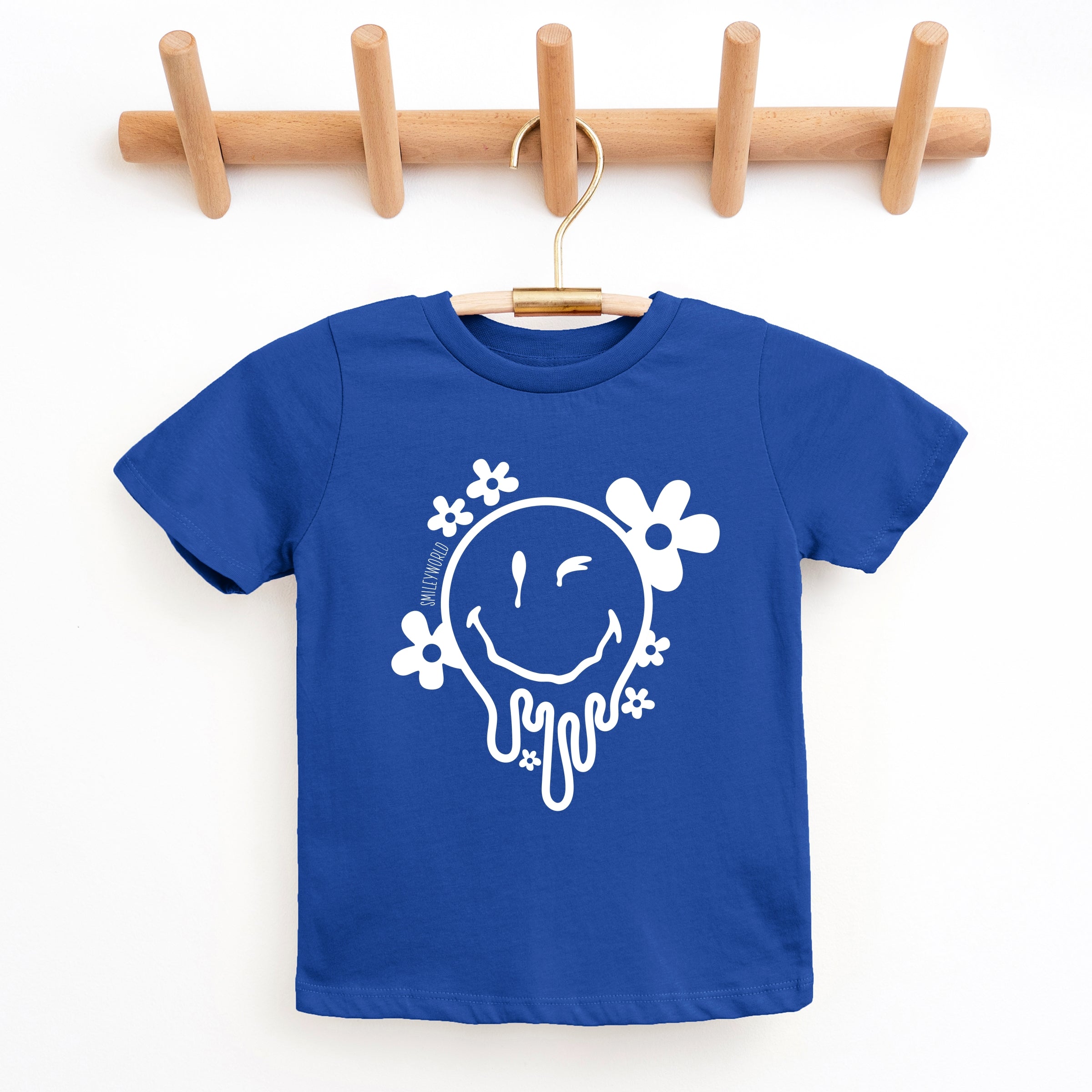 SmileyWorld Melting Outline - Youth Short Sleeve Graphic T-Shirt