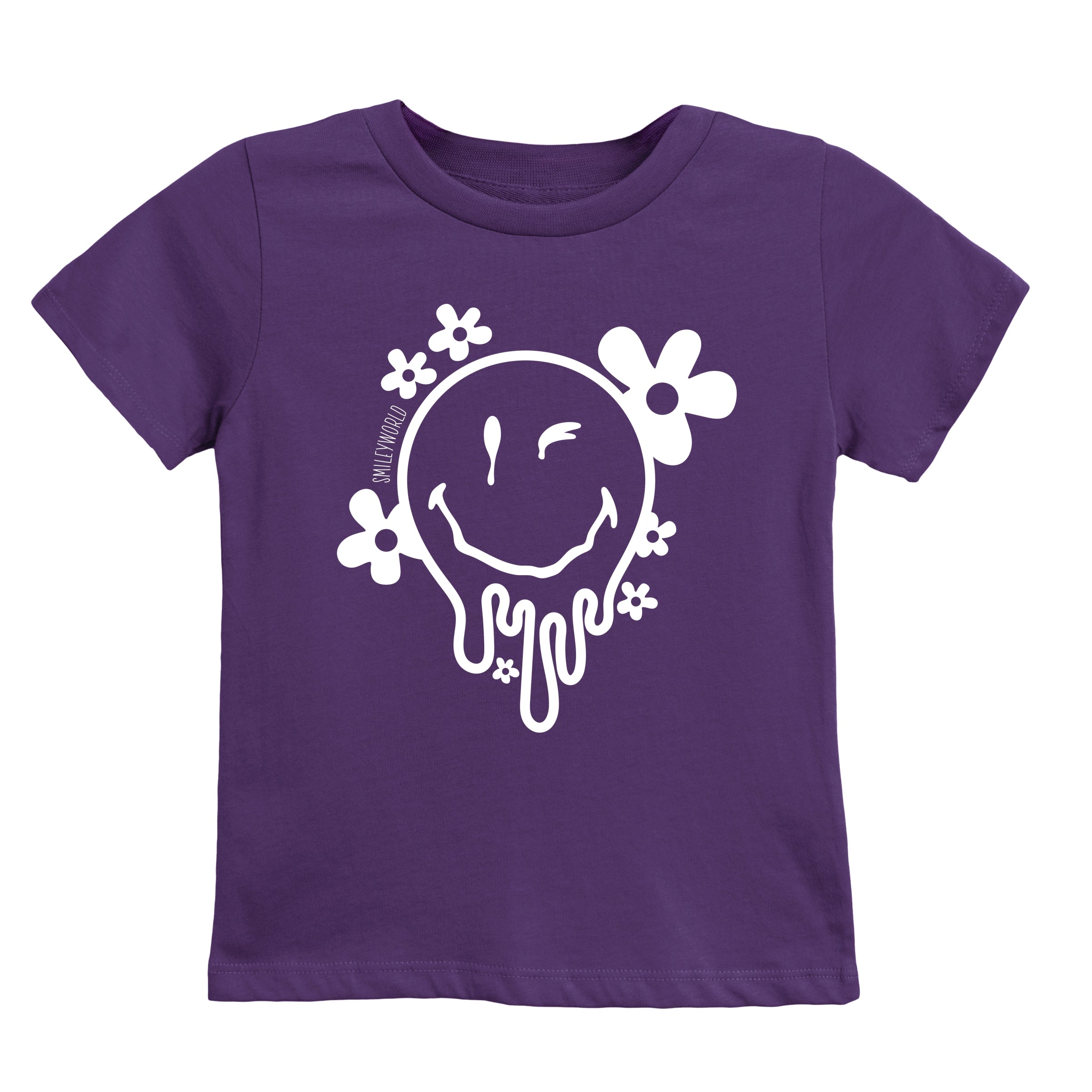 SmileyWorld Melting Outline - Youth Short Sleeve Graphic T-Shirt
