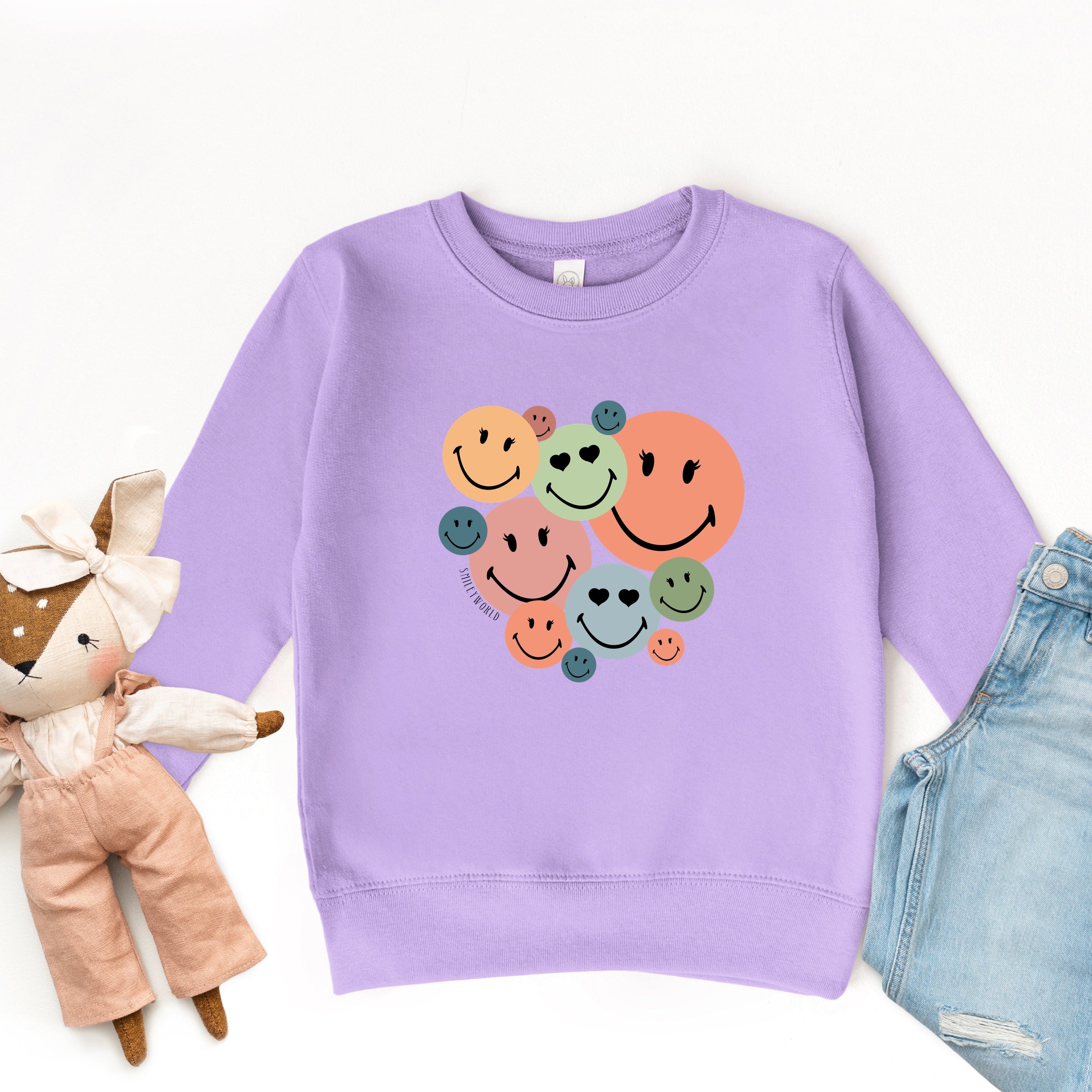 SmileyWorld Stacked Smiles - Toddler Graphic Sweatshirt