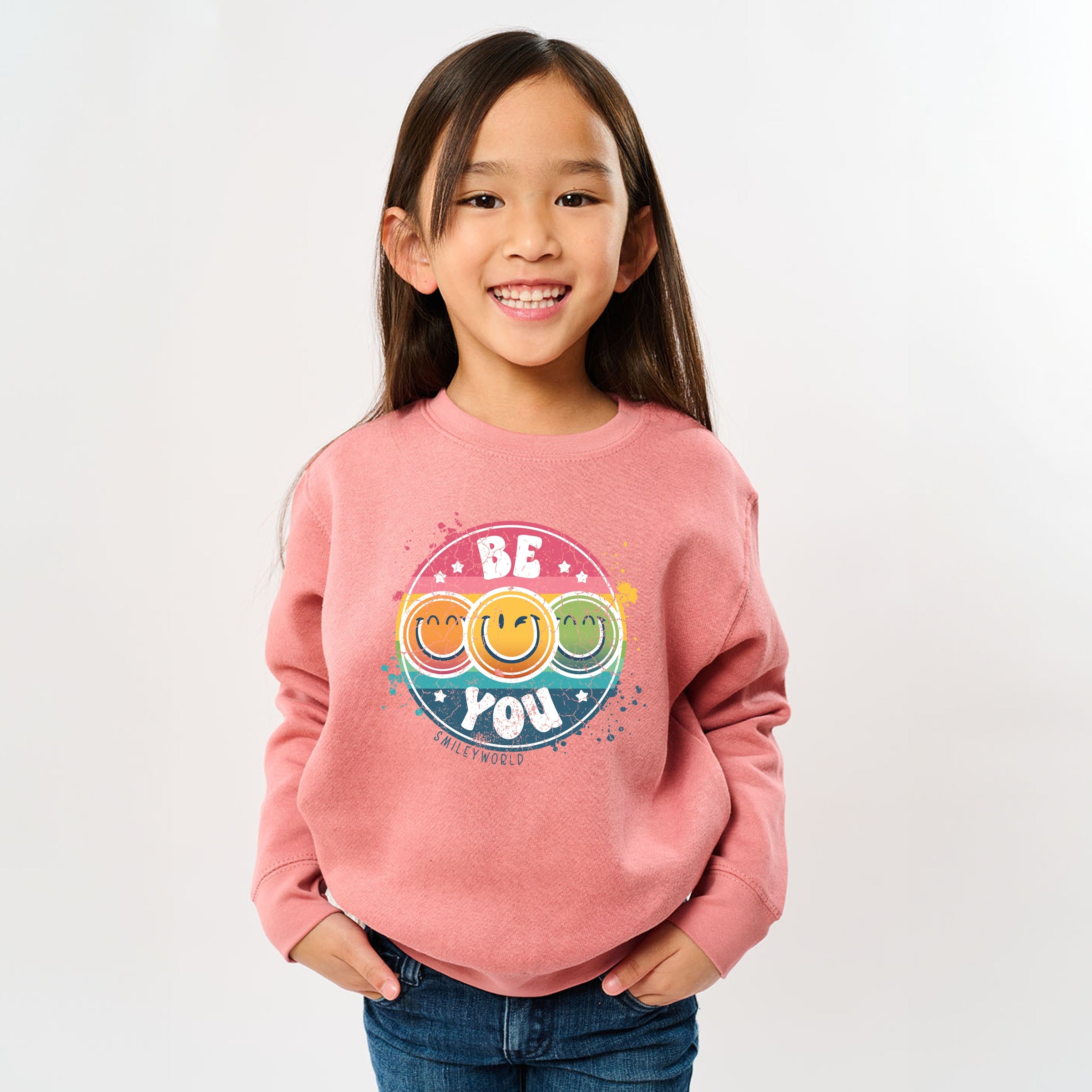 SmileyWorld Be You Rainbow Circle - Youth Graphic Sweatshirt