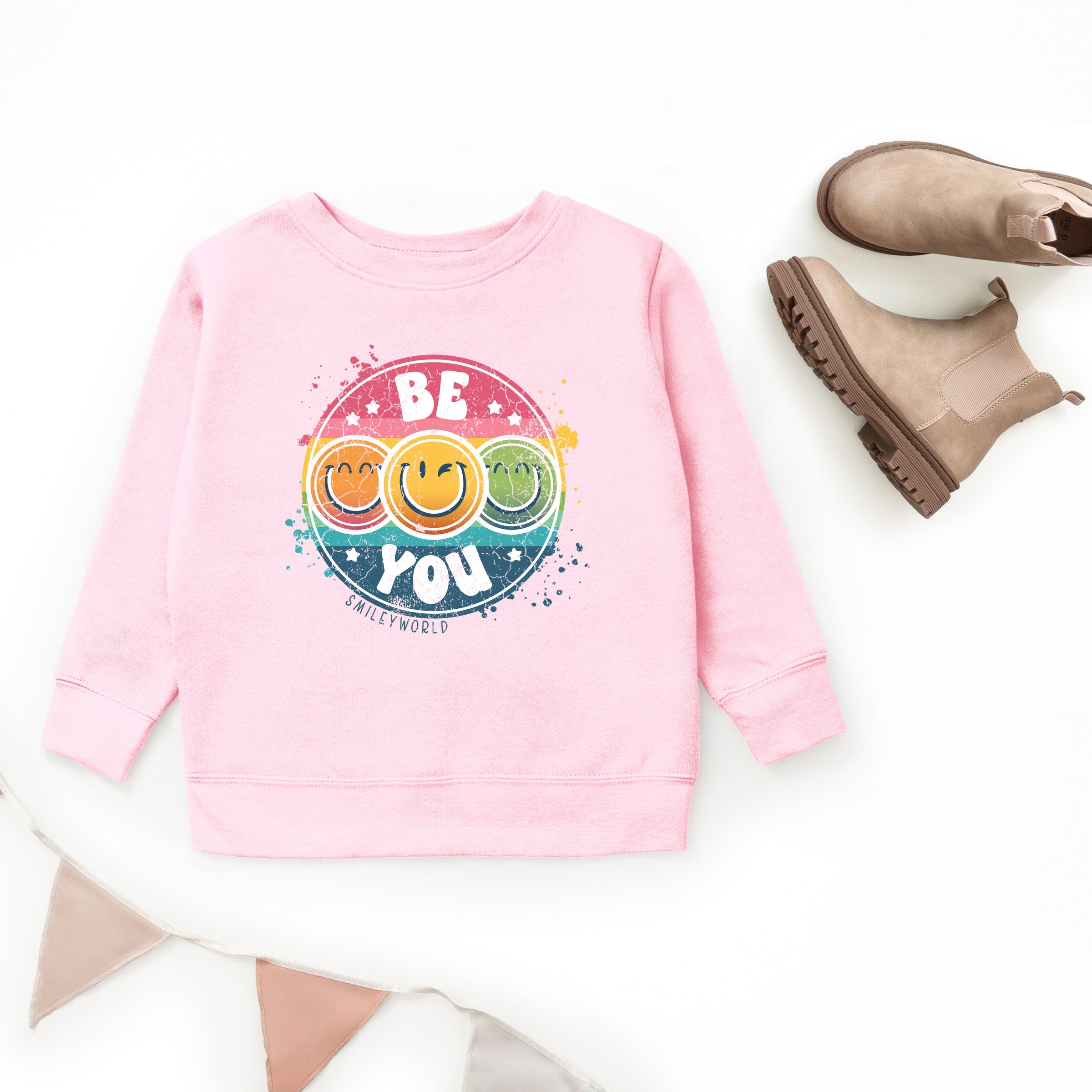 SmileyWorld Be You Rainbow Circle - Youth Graphic Sweatshirt