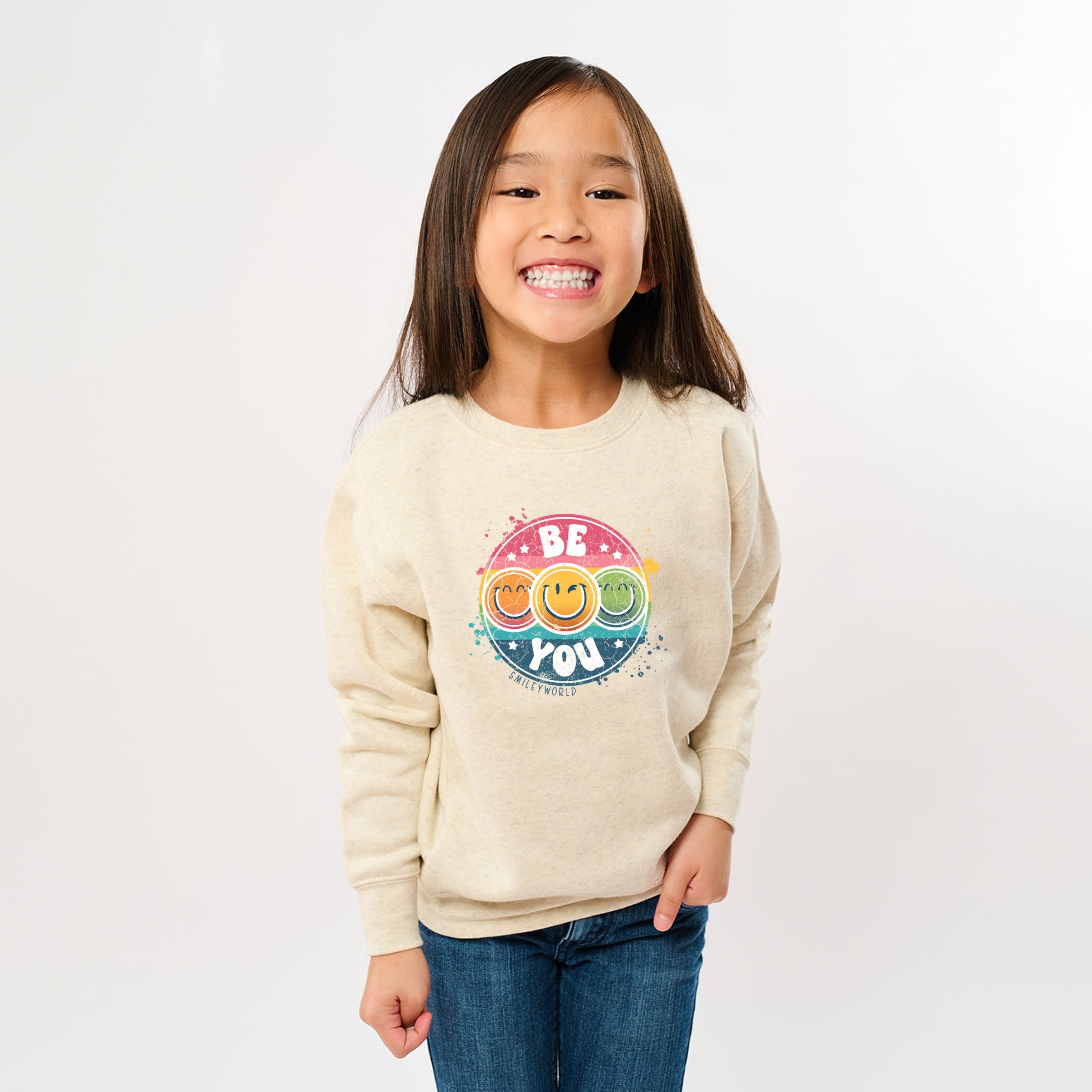 SmileyWorld Be You Rainbow Circle - Youth Graphic Sweatshirt