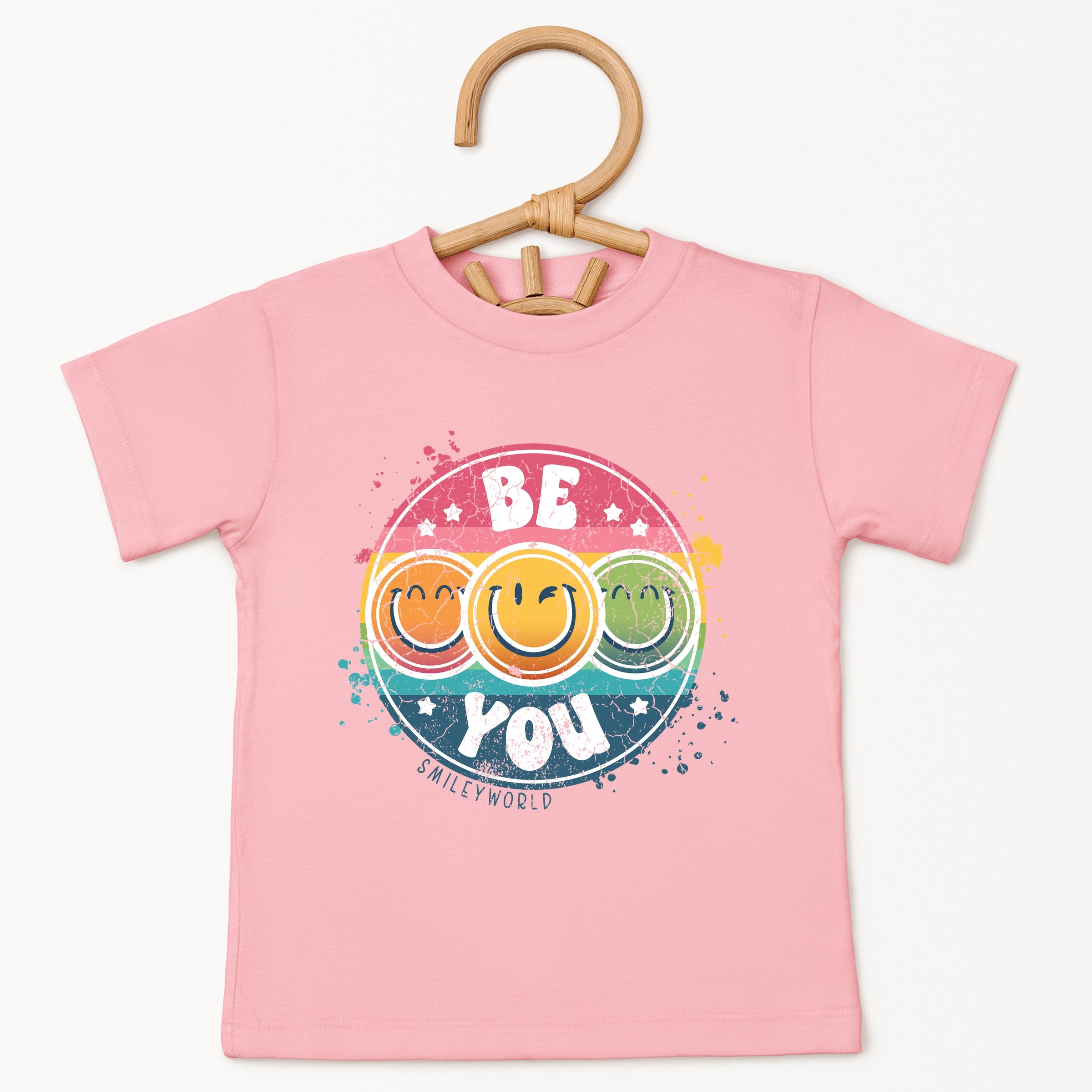 SmileyWorld Be You Rainbow Circle - Toddler Short Sleeve Graphic T-Shirt