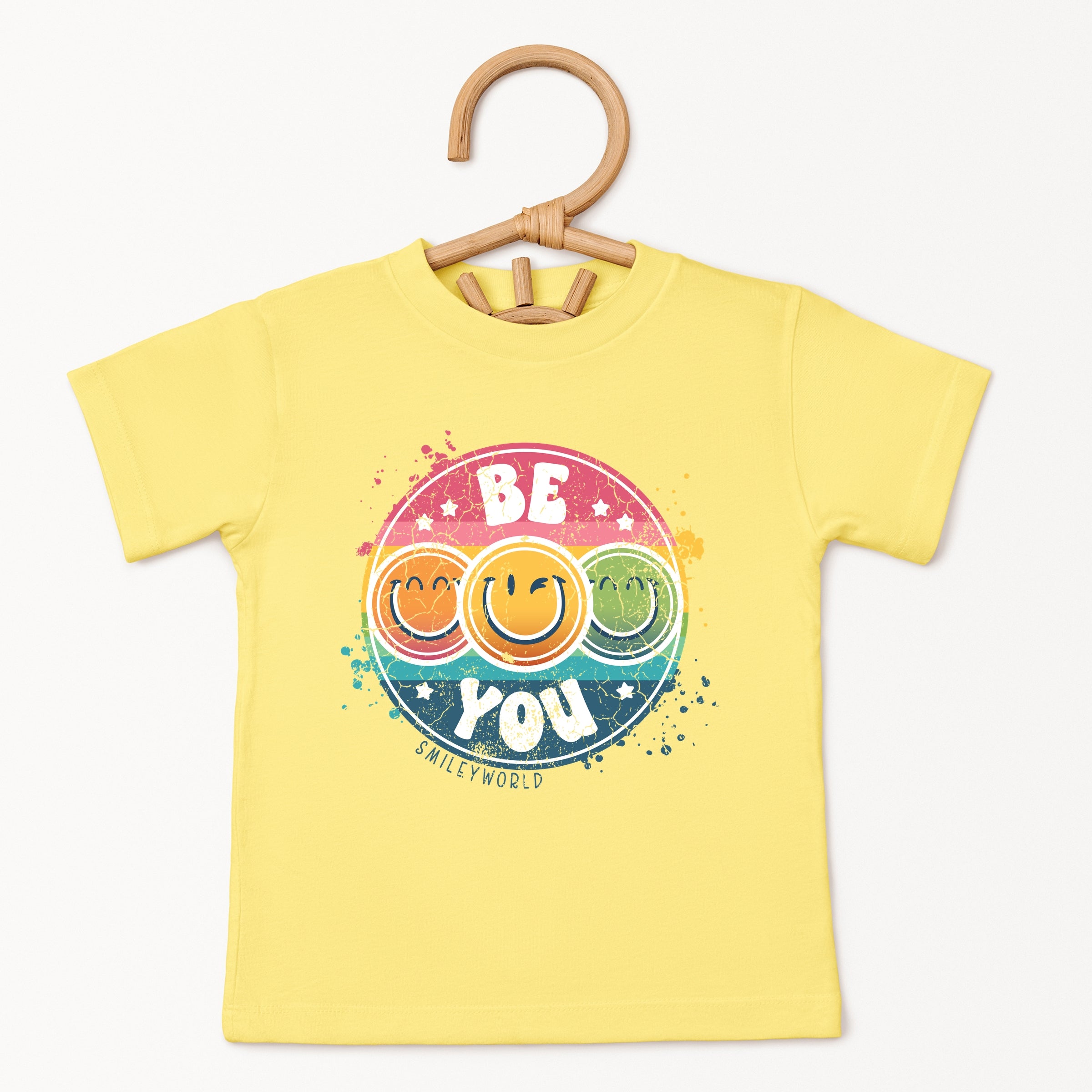 SmileyWorld Be You Rainbow Circle - Toddler Short Sleeve Graphic T-Shirt