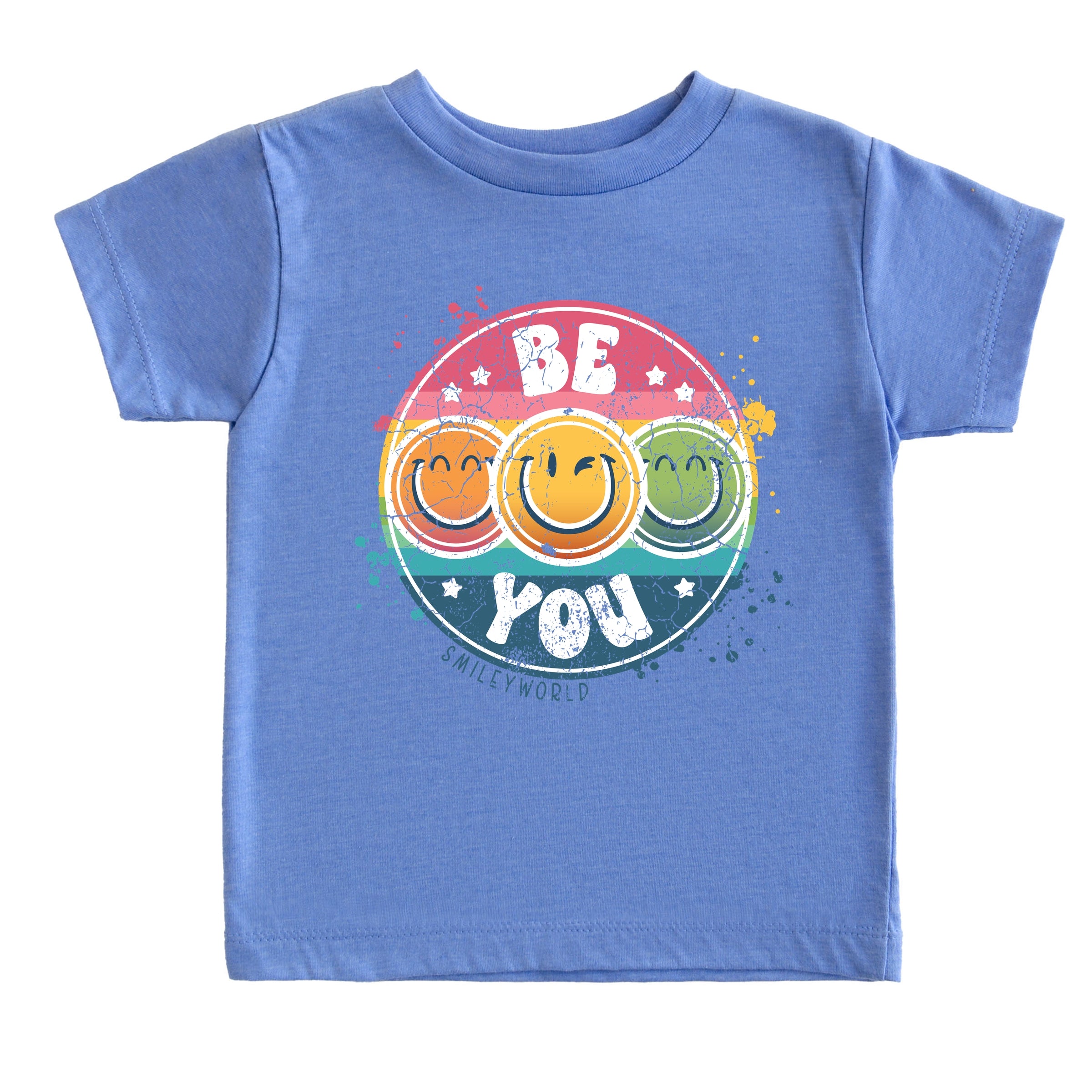 SmileyWorld Be You Rainbow Circle - Toddler Short Sleeve Graphic T-Shirt