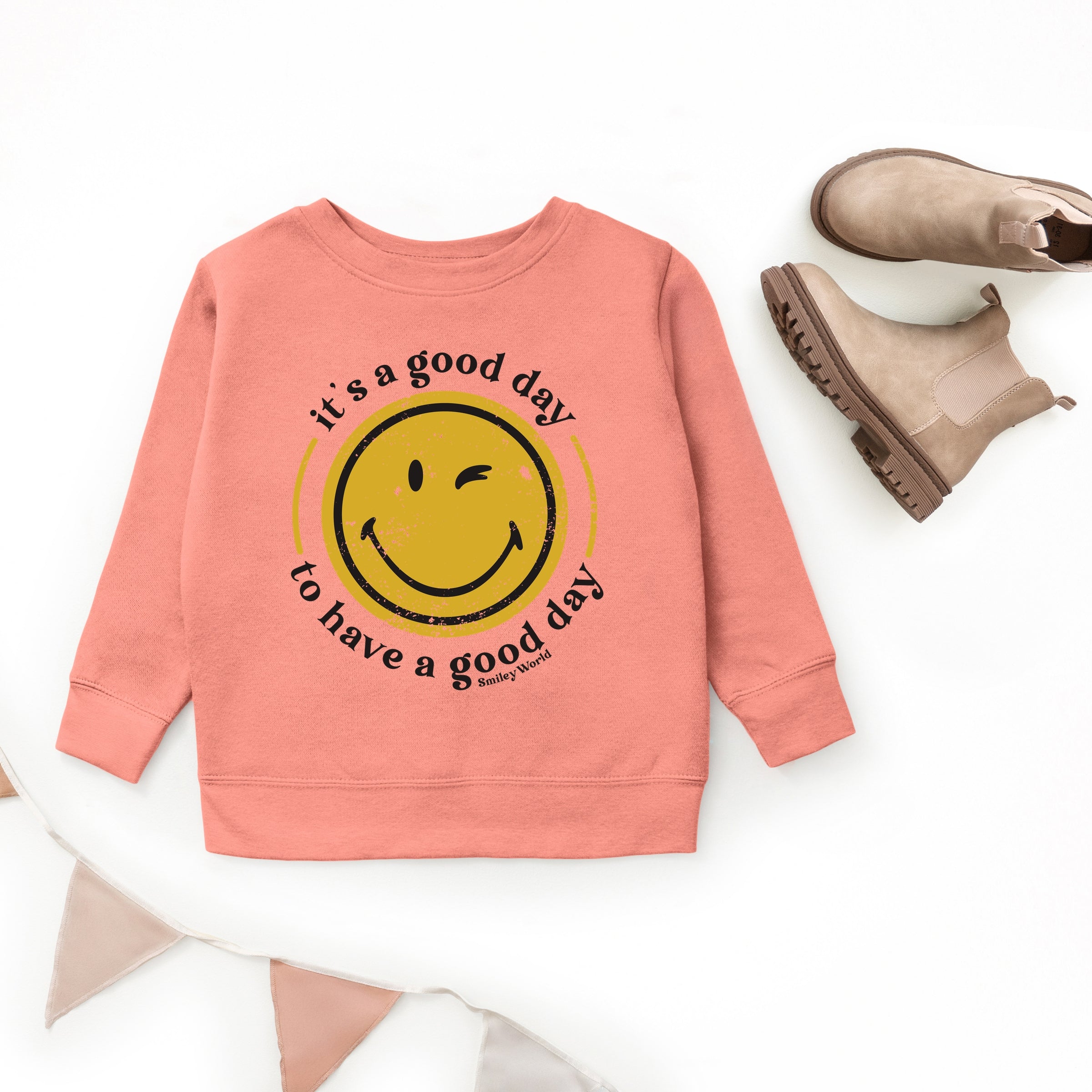 SmileyWorld It's A Good Day To Have A Good Day Circle - Youth Graphic Sweatshirt