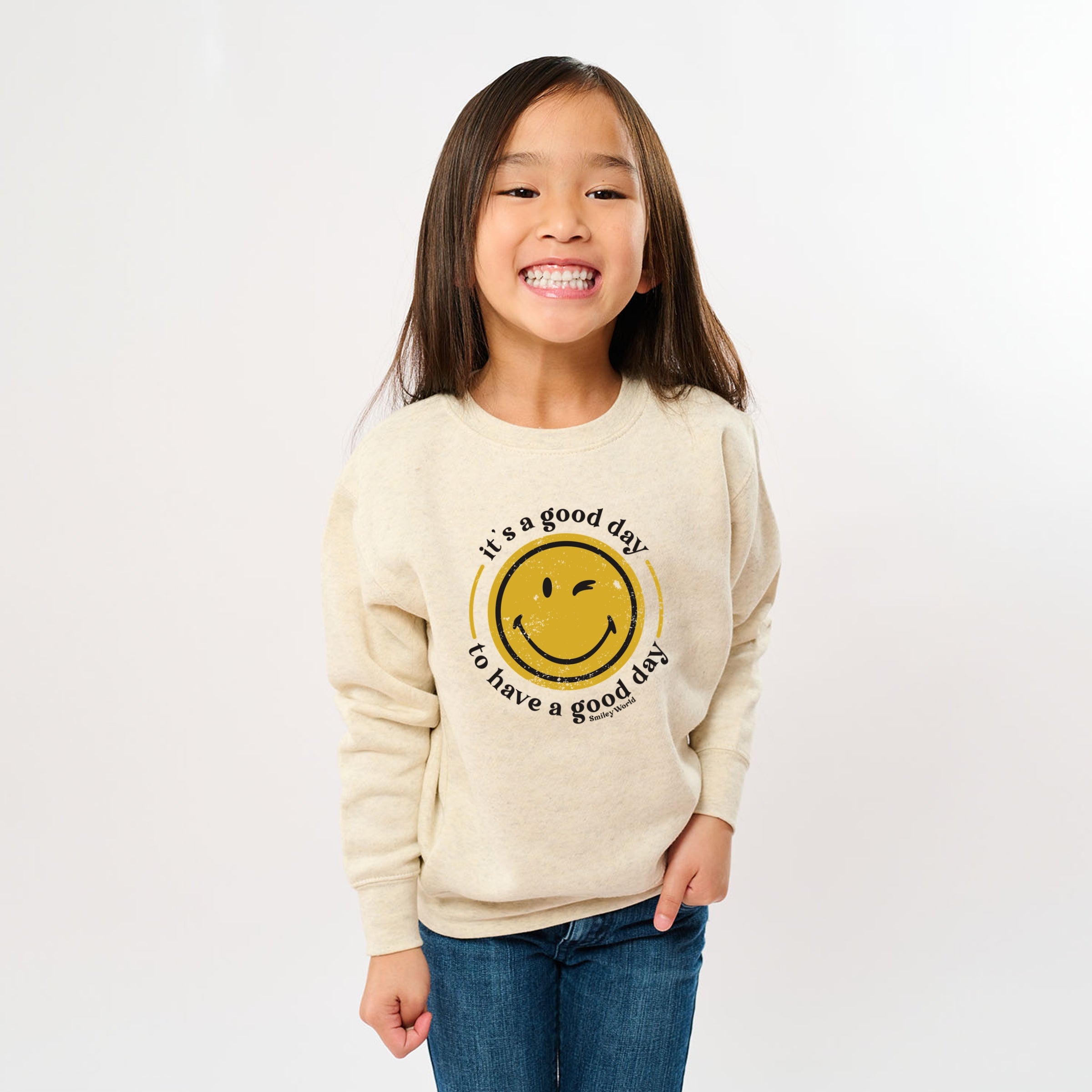 SmileyWorld It's A Good Day To Have A Good Day Circle - Youth Graphic Sweatshirt