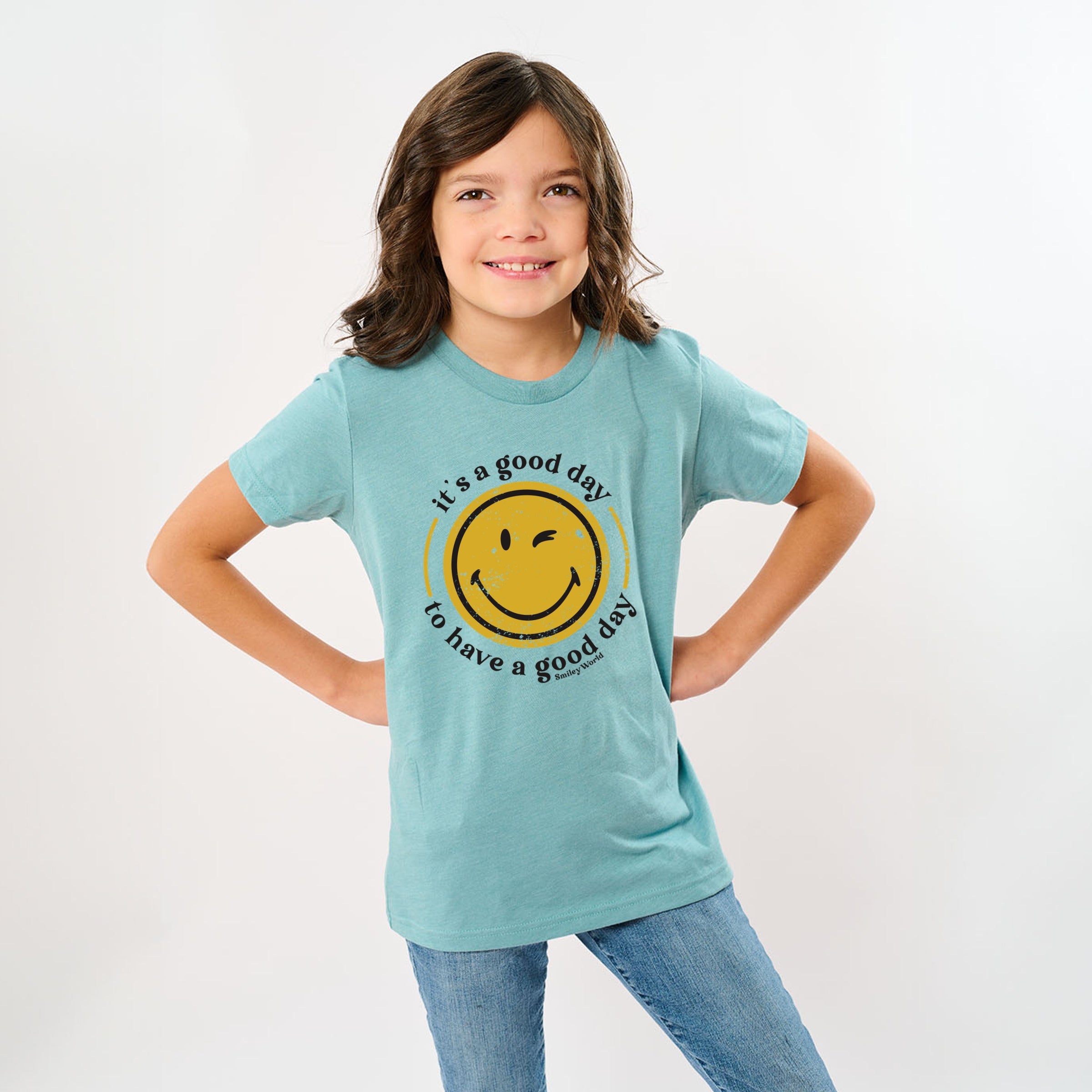 SmileyWorld It's A Good Day To Have A Good Day Circle - Youth Short Sleeve Graphic T-Shirt