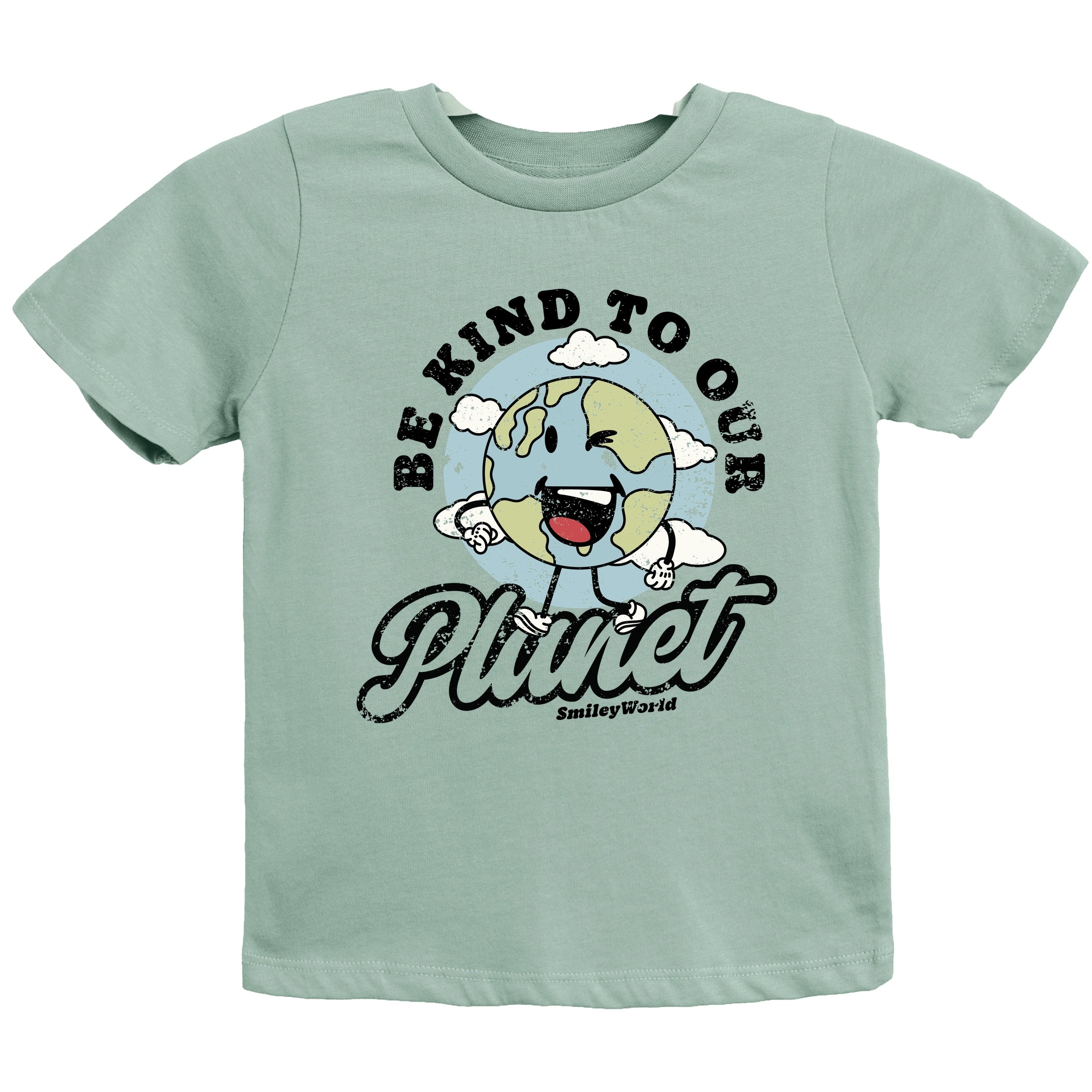 SmileyWorld Be Kind To Our Planet Retro - Youth Short Sleeve Graphic T-Shirt