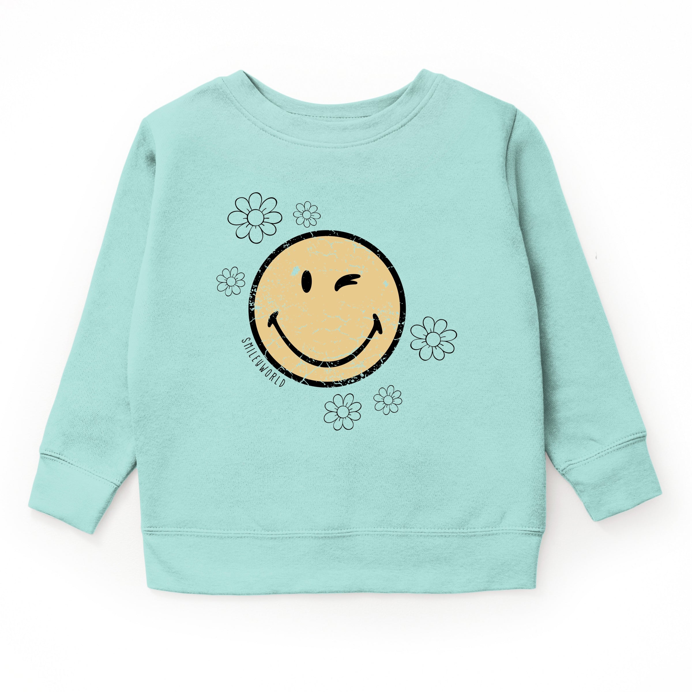SmileyWorld Flower Outline - Youth Graphic Sweatshirt