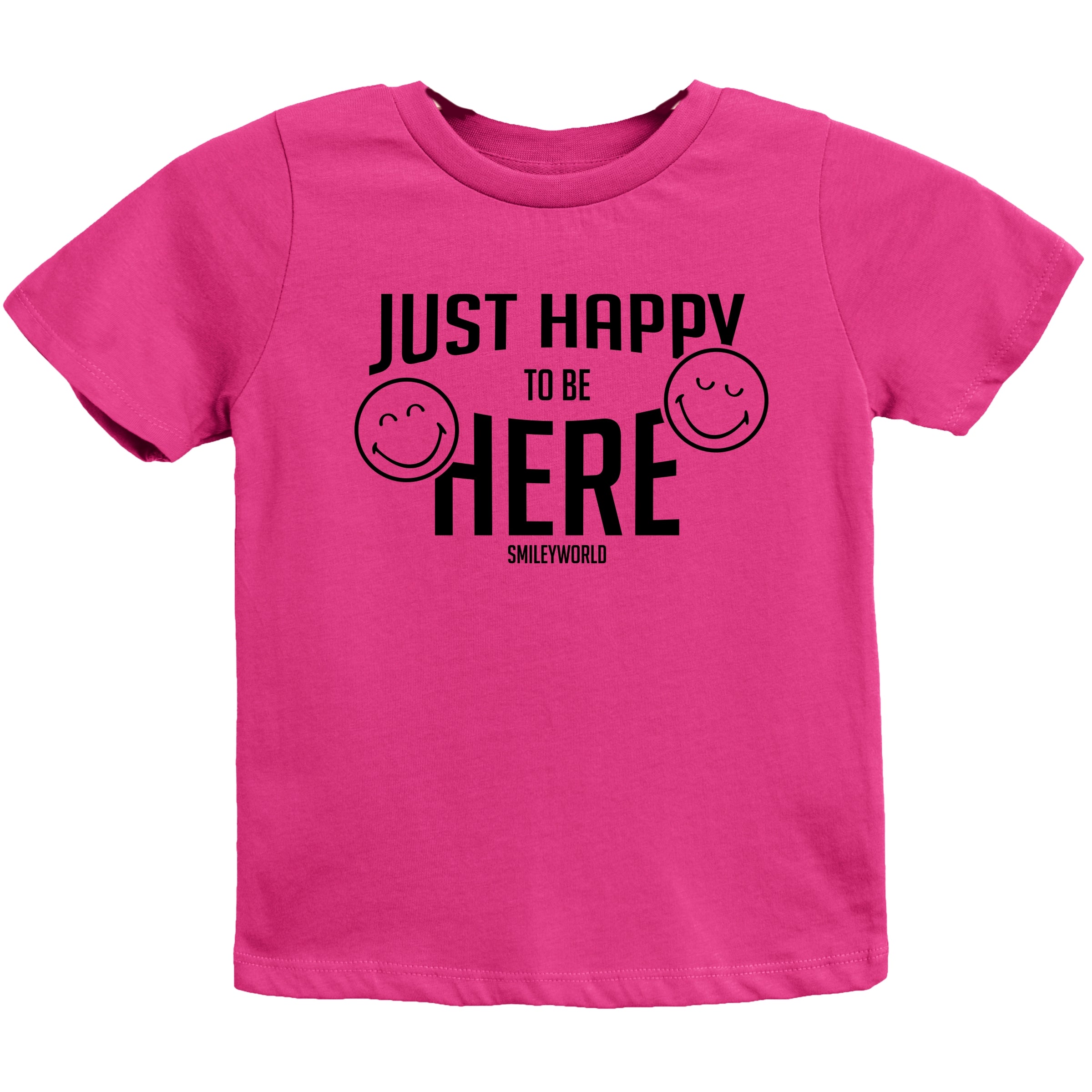 SmileyWorld Just Happy To Be Here - Youth Short Sleeve Graphic T-Shirt