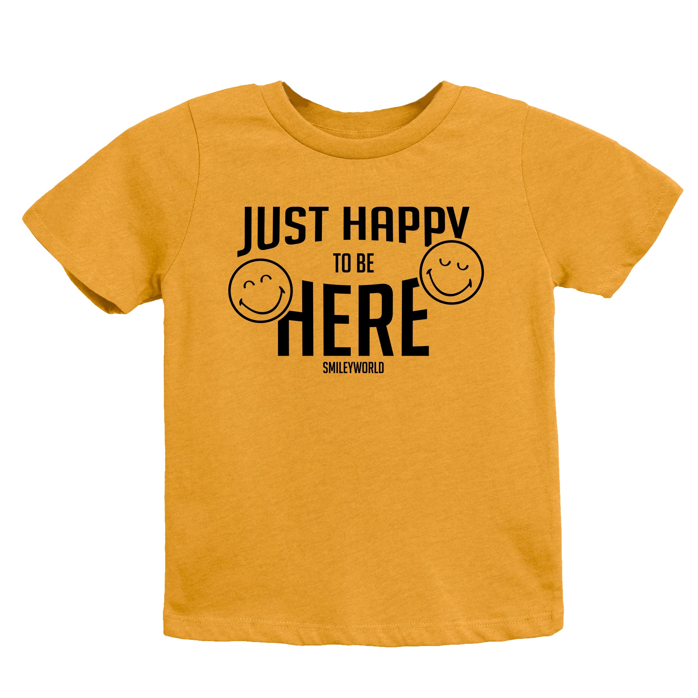 SmileyWorld Just Happy To Be Here - Youth Short Sleeve Graphic T-Shirt