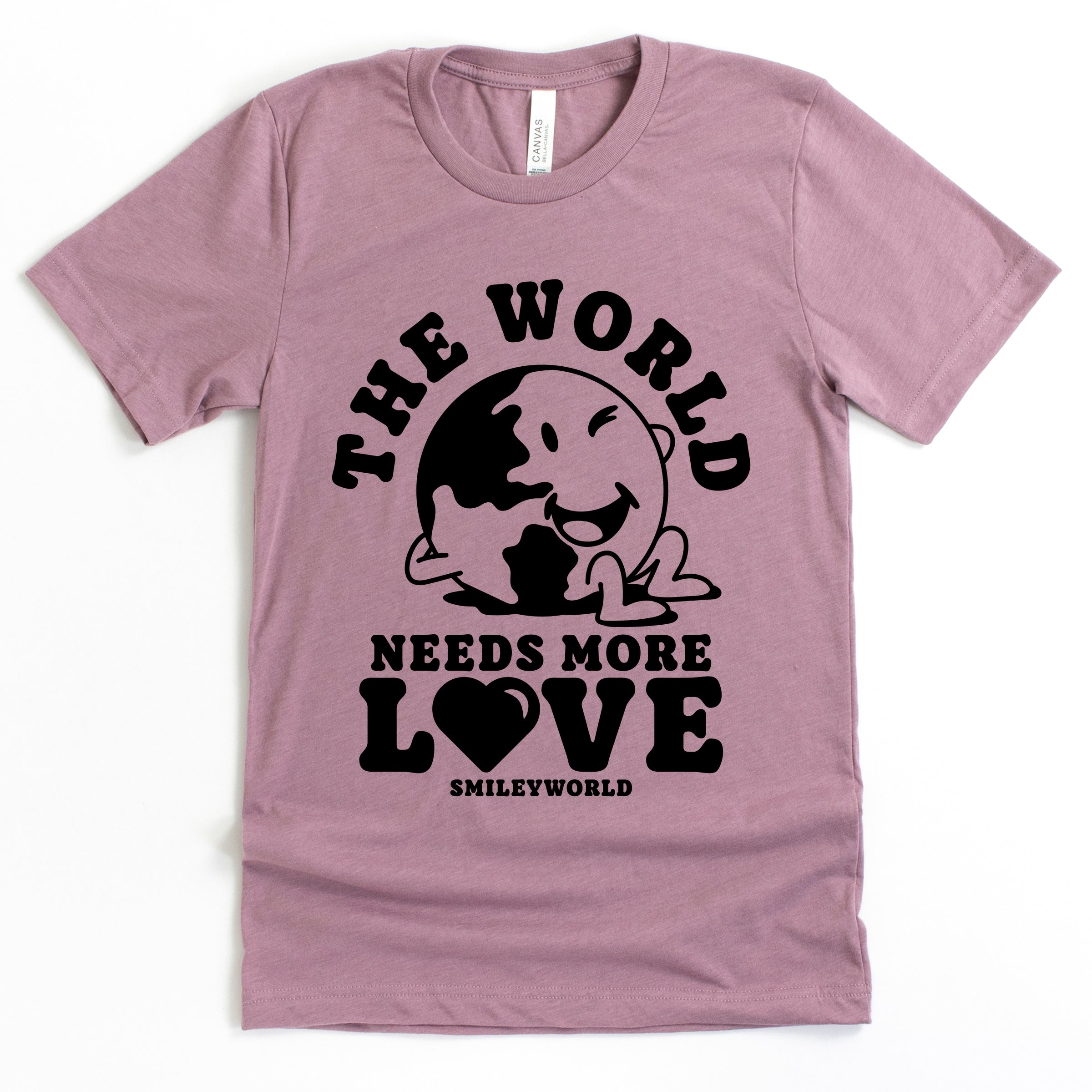 SmileyWorld The World Needs More Love - Youth Short Sleeve Graphic T-Shirt