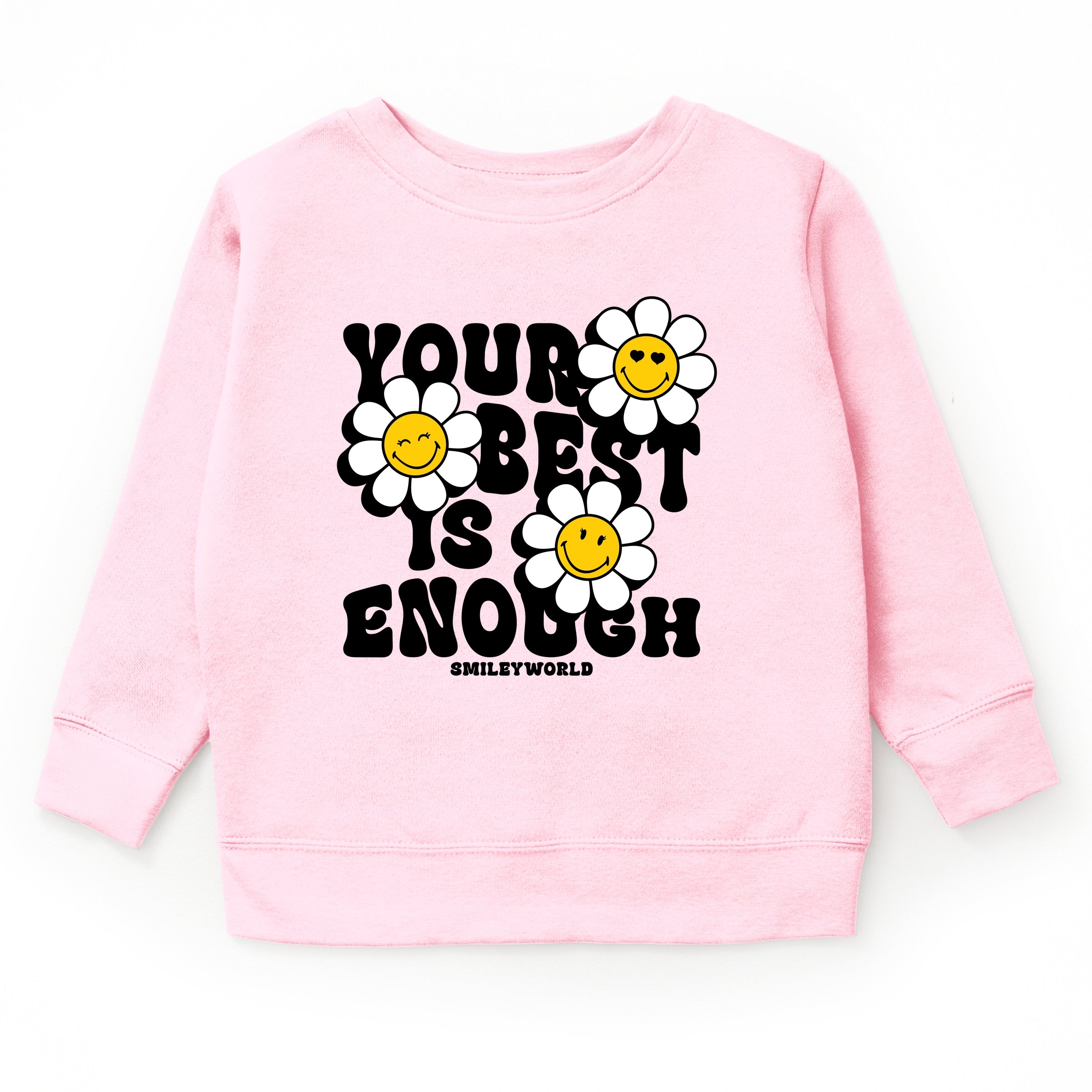 SmileyWorld Your Best Is Enough Floral - Youth Graphic Sweatshirt
