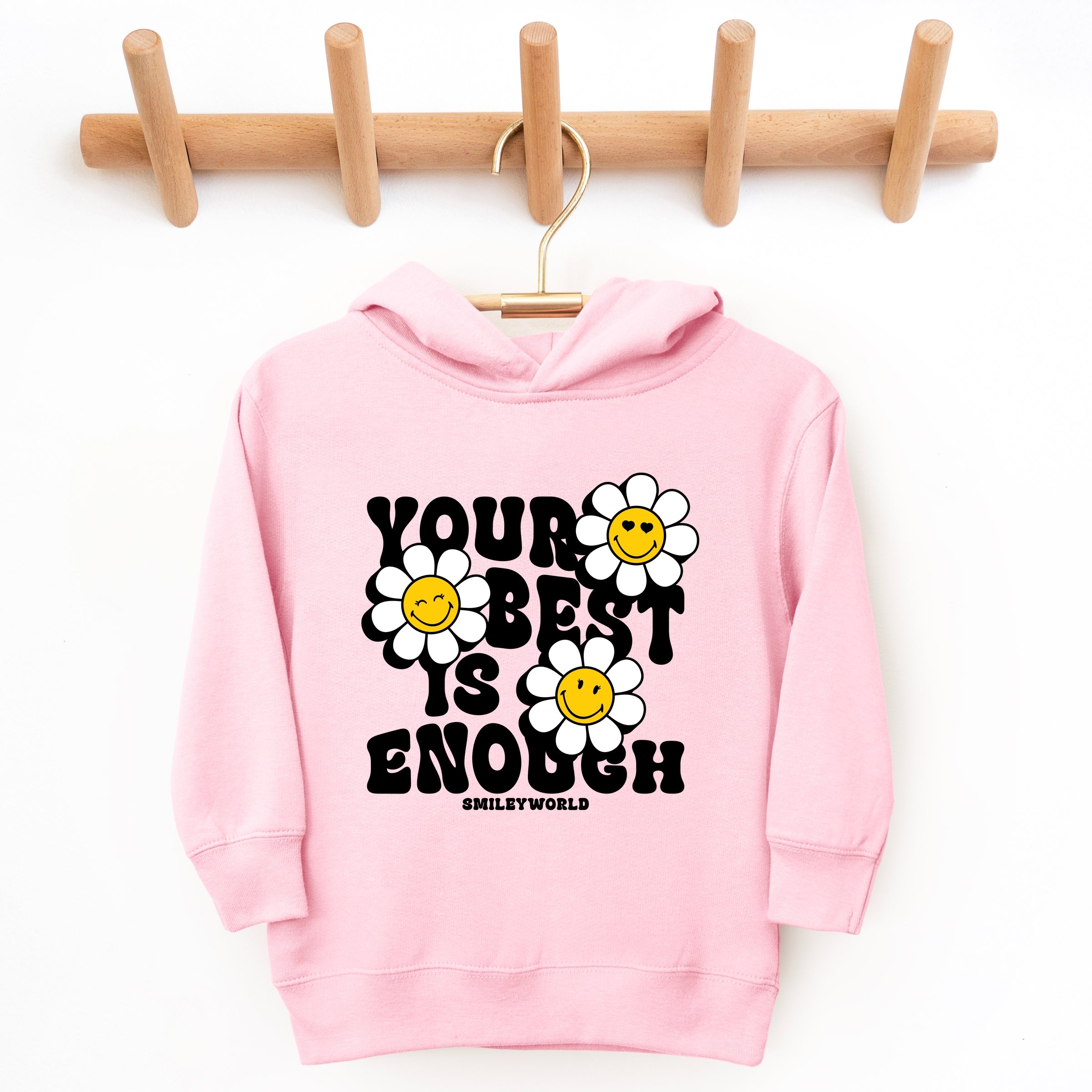 SmileyWorld Your Best Is Enough Floral - Toddler Hoodie