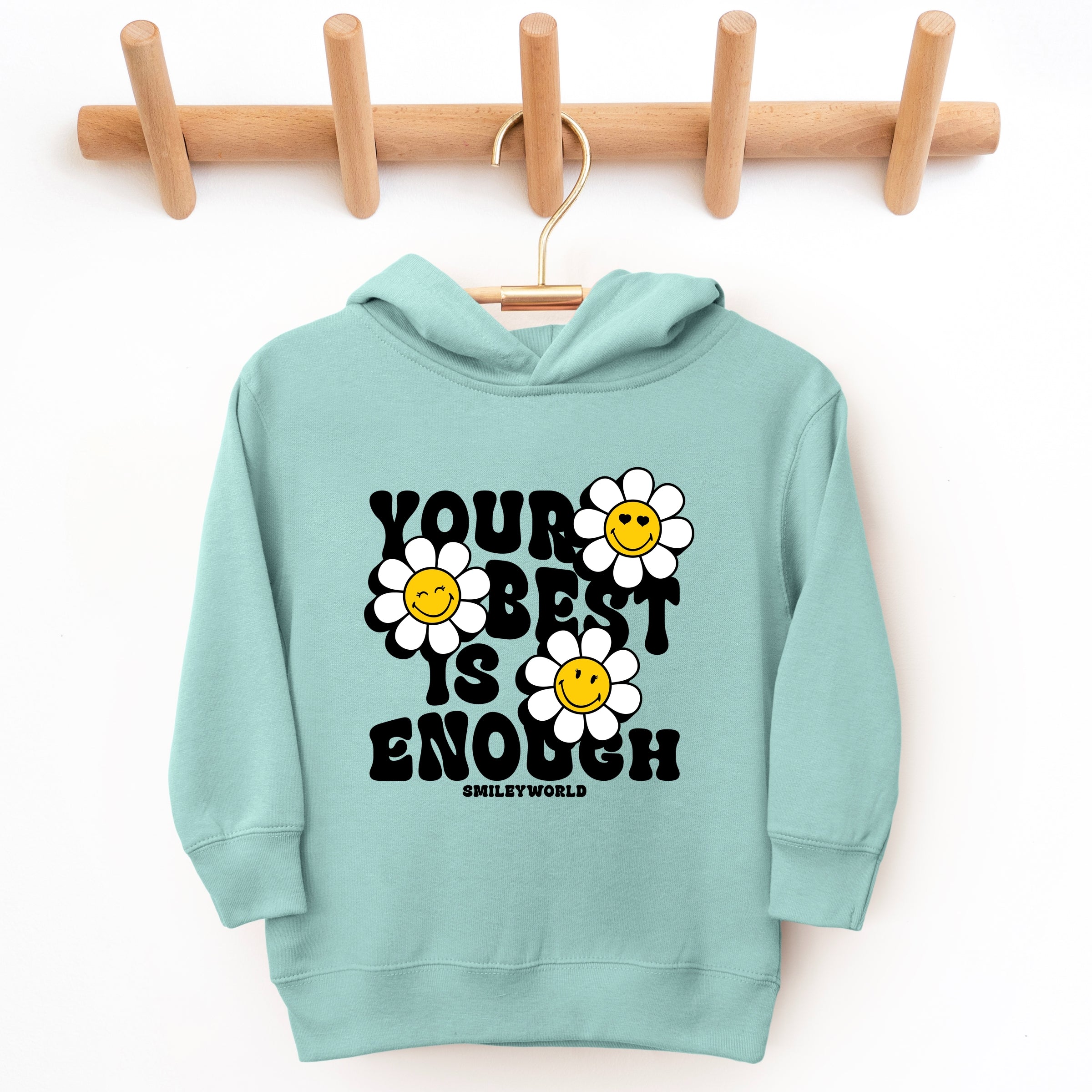 SmileyWorld Your Best Is Enough Floral - Toddler Hoodie