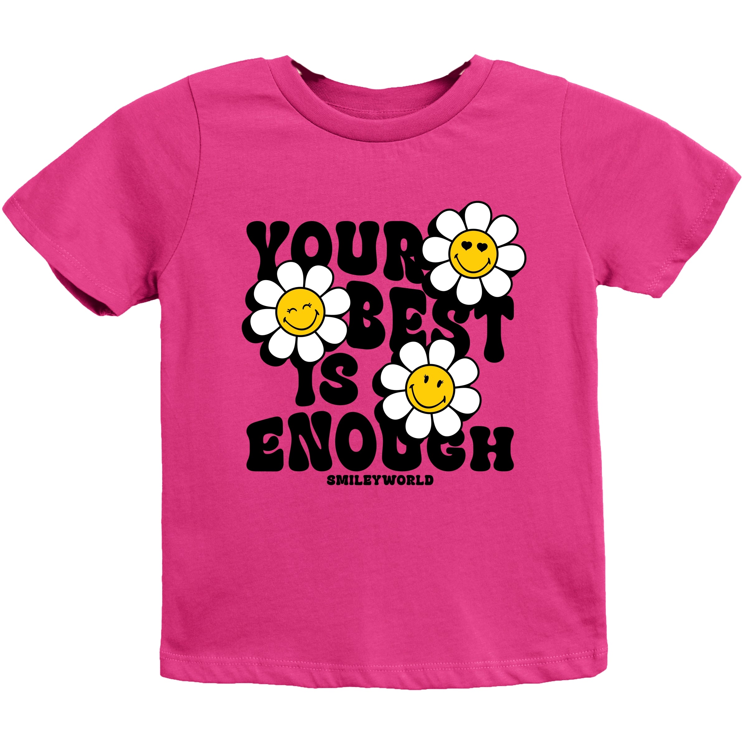 SmileyWorld Your Best Is Enough Floral - Youth Short Sleeve Graphic T-Shirt