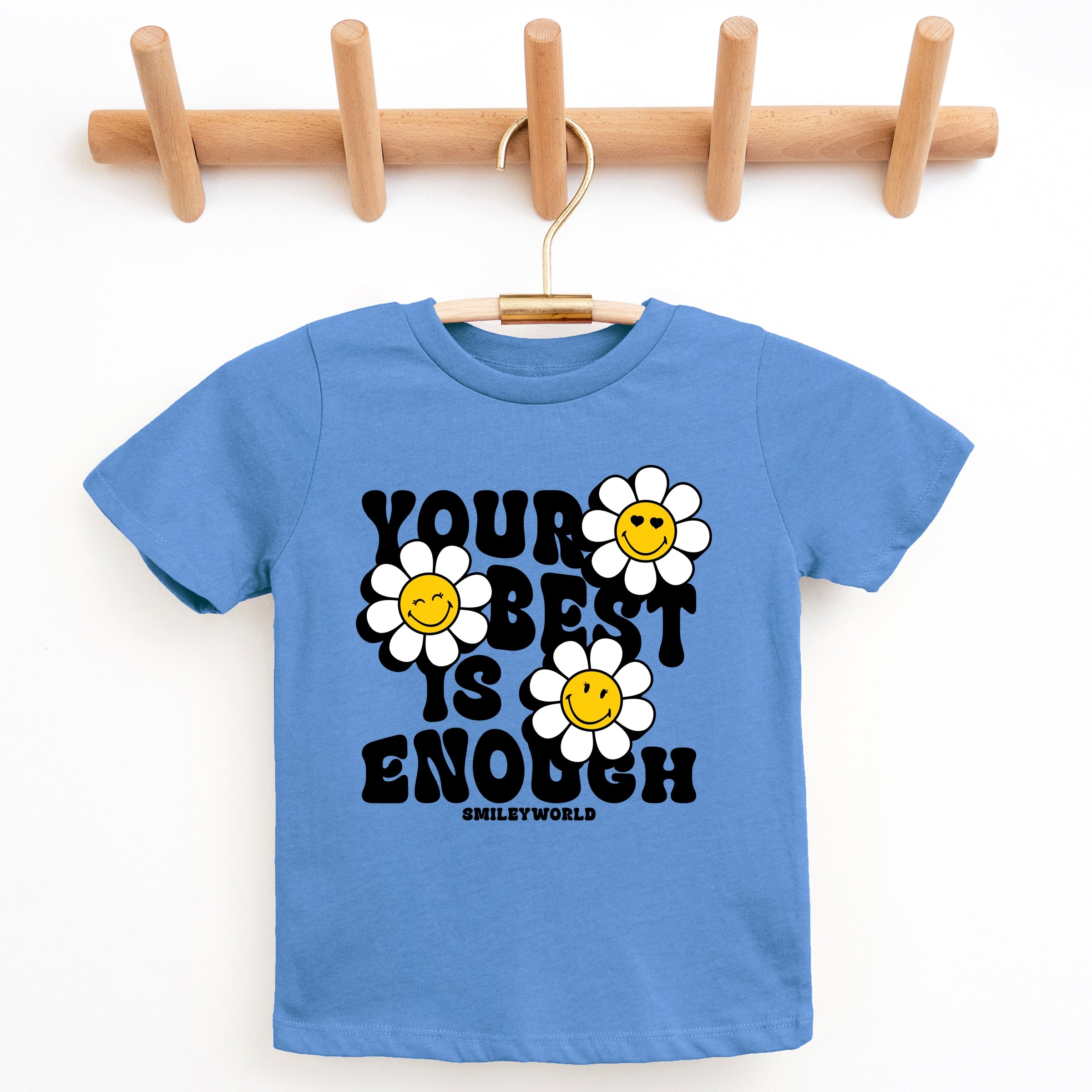 SmileyWorld Your Best Is Enough Floral - Youth Short Sleeve Graphic T-Shirt