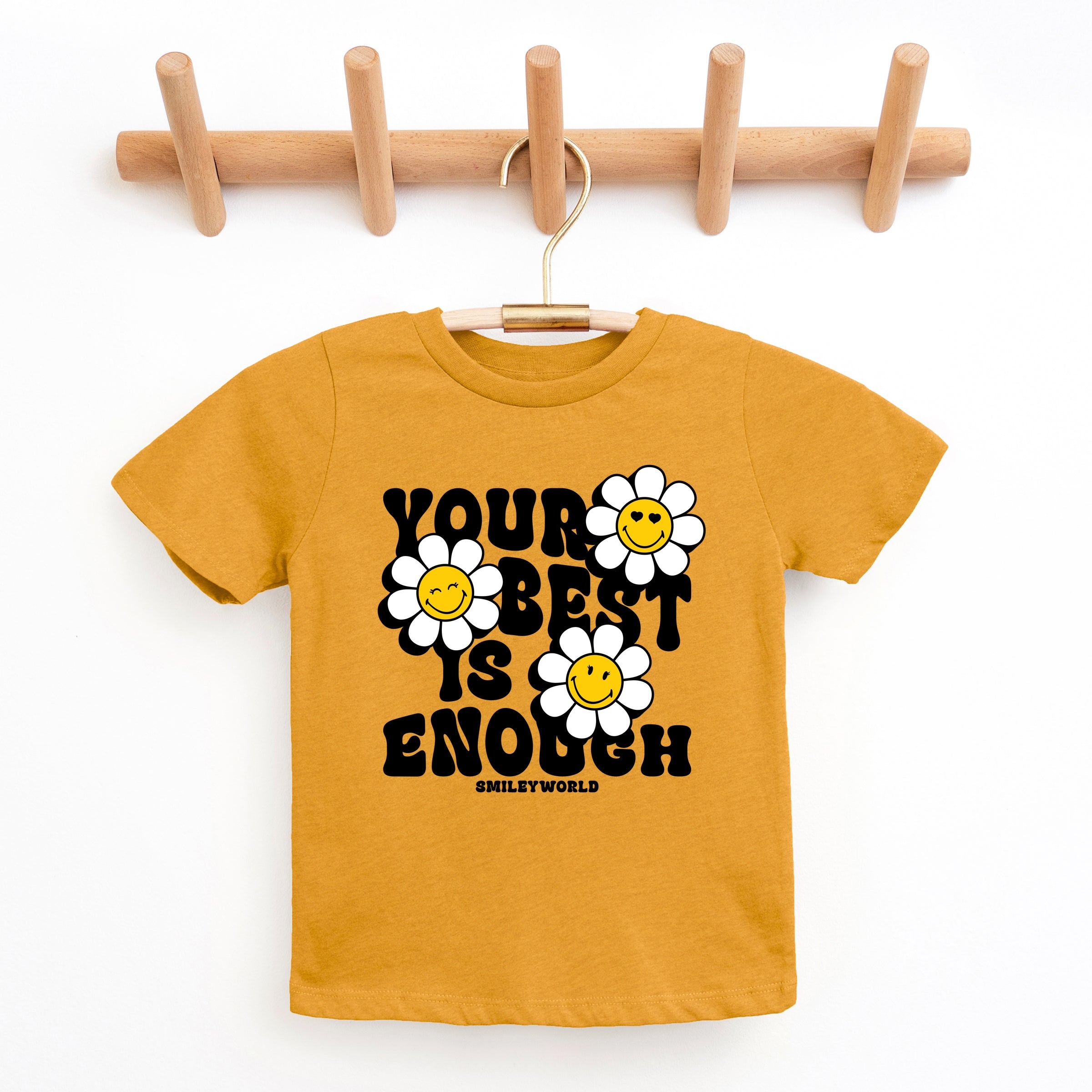 SmileyWorld Your Best Is Enough Floral - Youth Short Sleeve Graphic T-Shirt