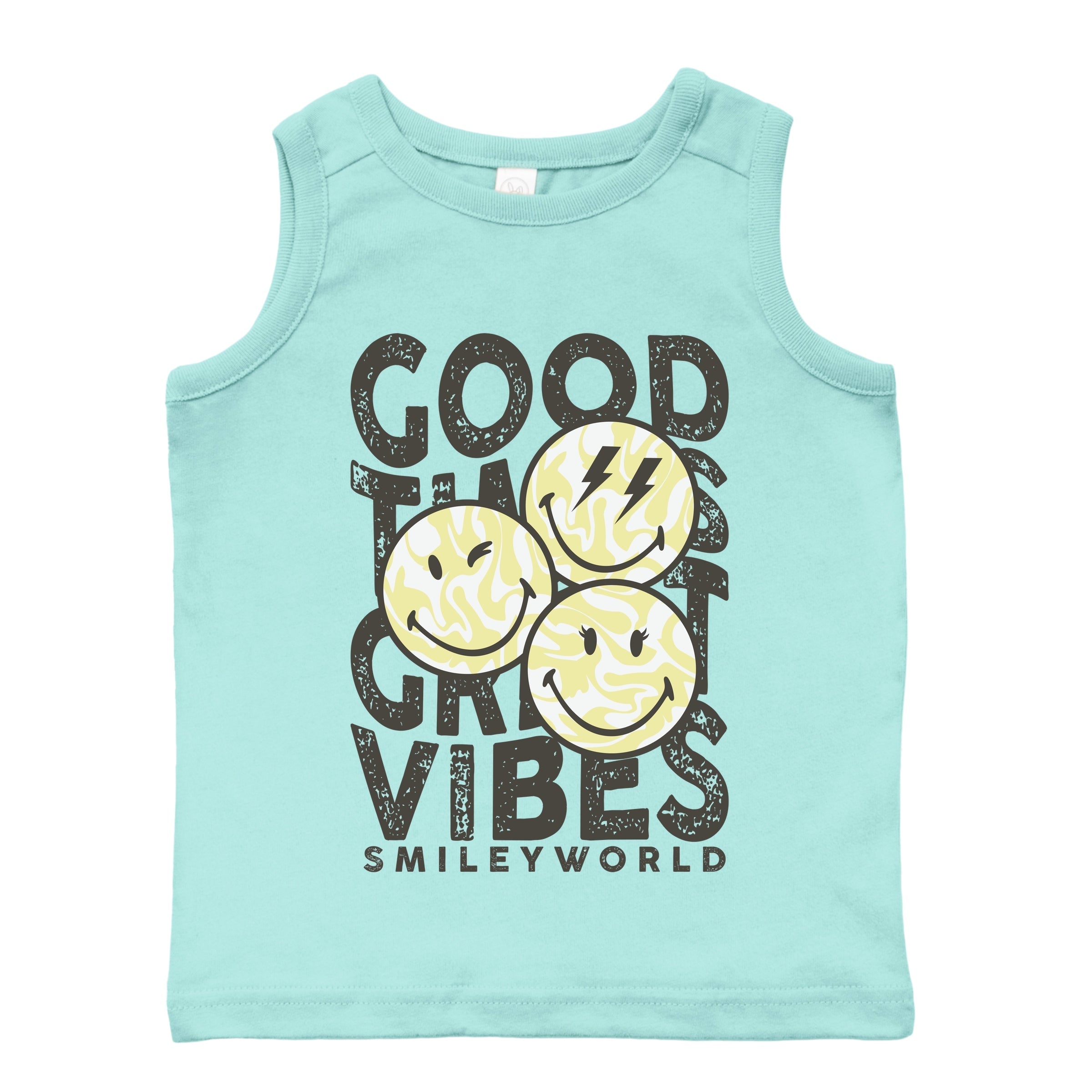 SmileyWorld Good Times Great Vibes  - Toddler Graphic Tank