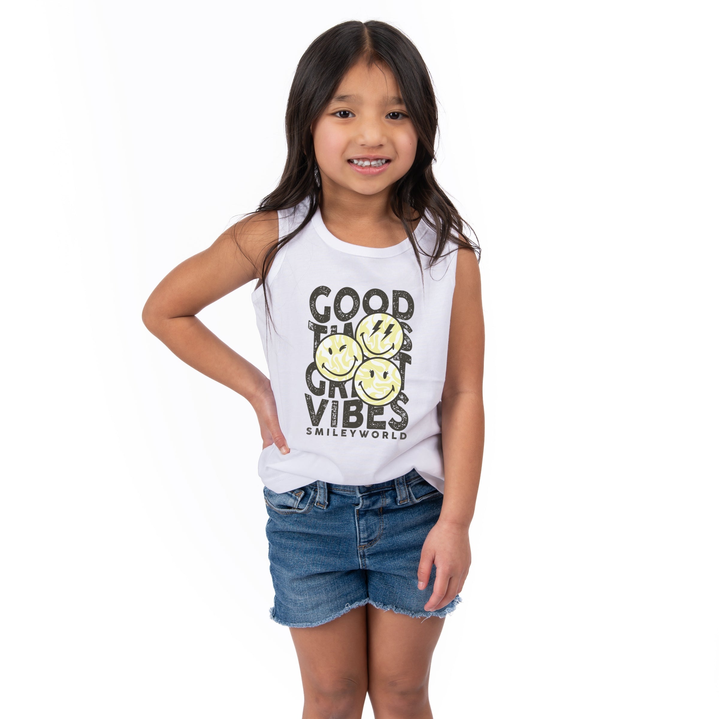 SmileyWorld Good Times Great Vibes  - Toddler Graphic Tank