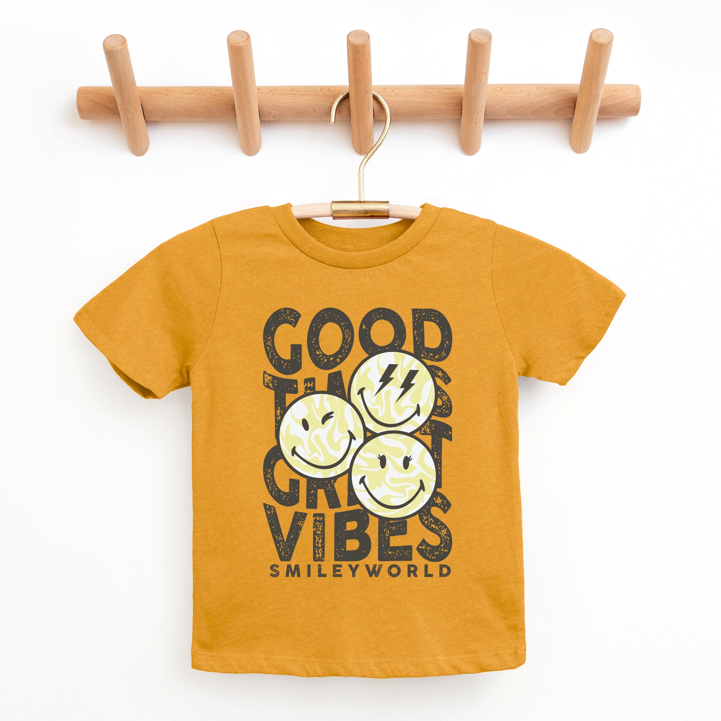 SmileyWorld Good Times Great Vibes  - Youth Short Sleeve Graphic T-Shirt
