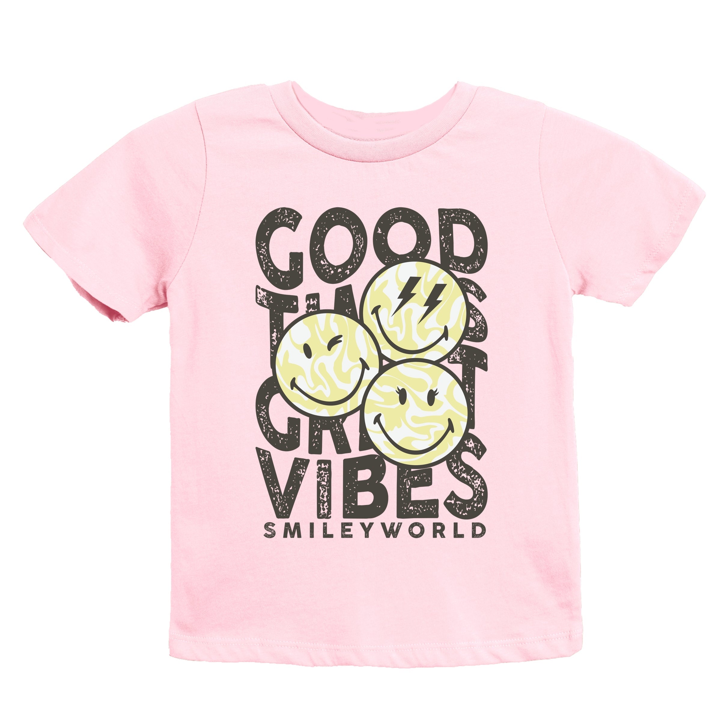 SmileyWorld Good Times Great Vibes  - Youth Short Sleeve Graphic T-Shirt
