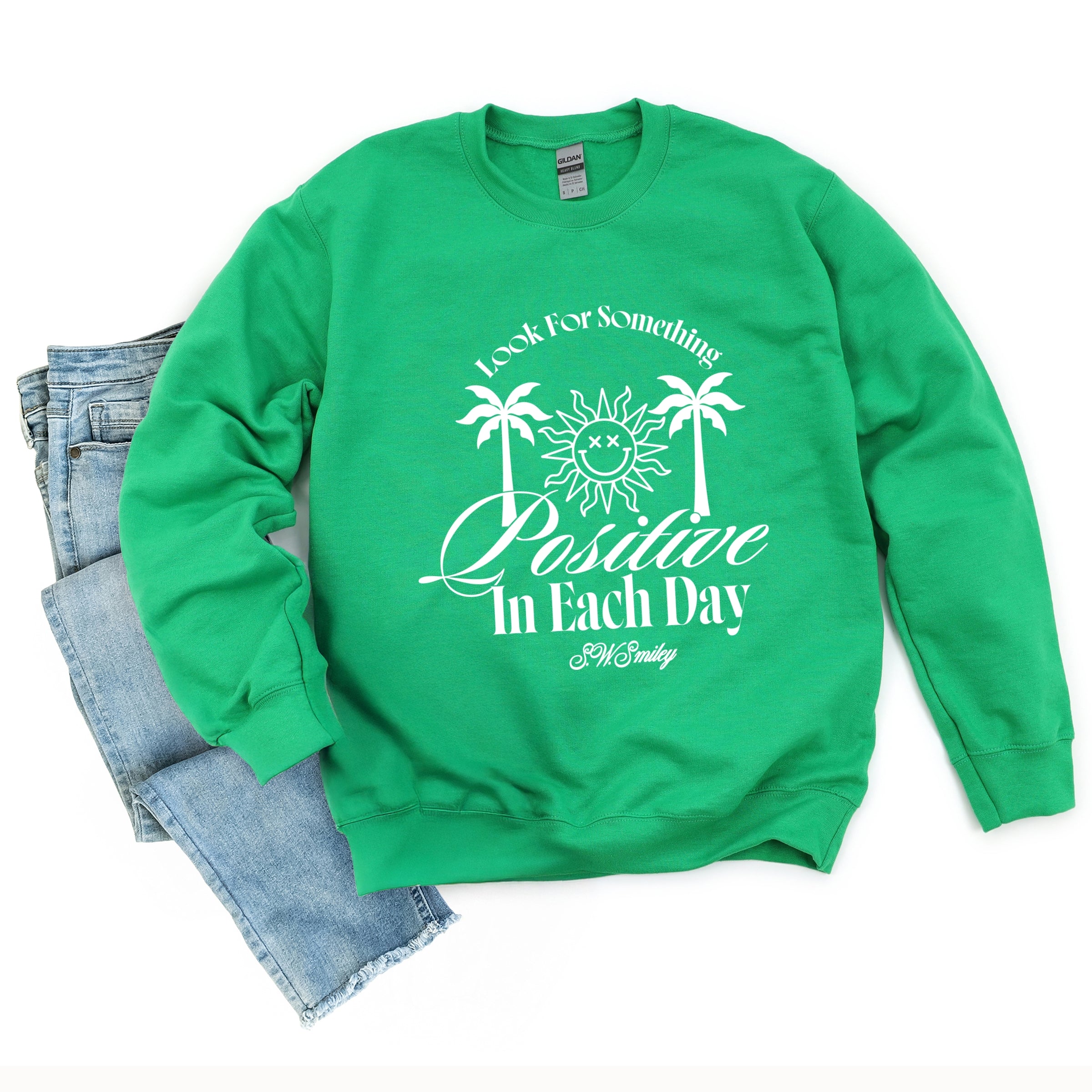 S.W.Smiley Look For Something Positive - Women's Graphic Sweatshirt