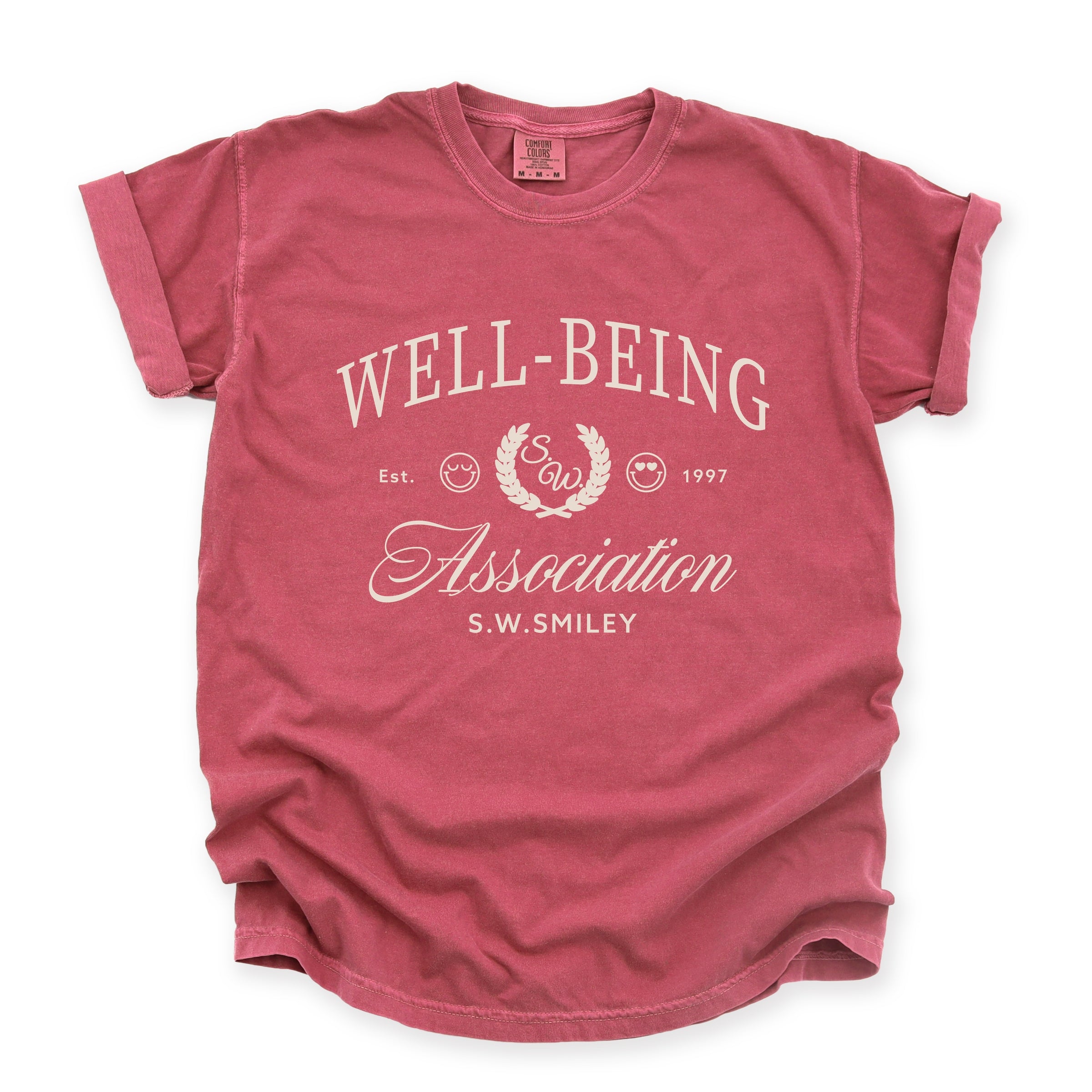 S.W.Smiley Well-Being Association - Women's Garment Dyed Graphic T-Shirt