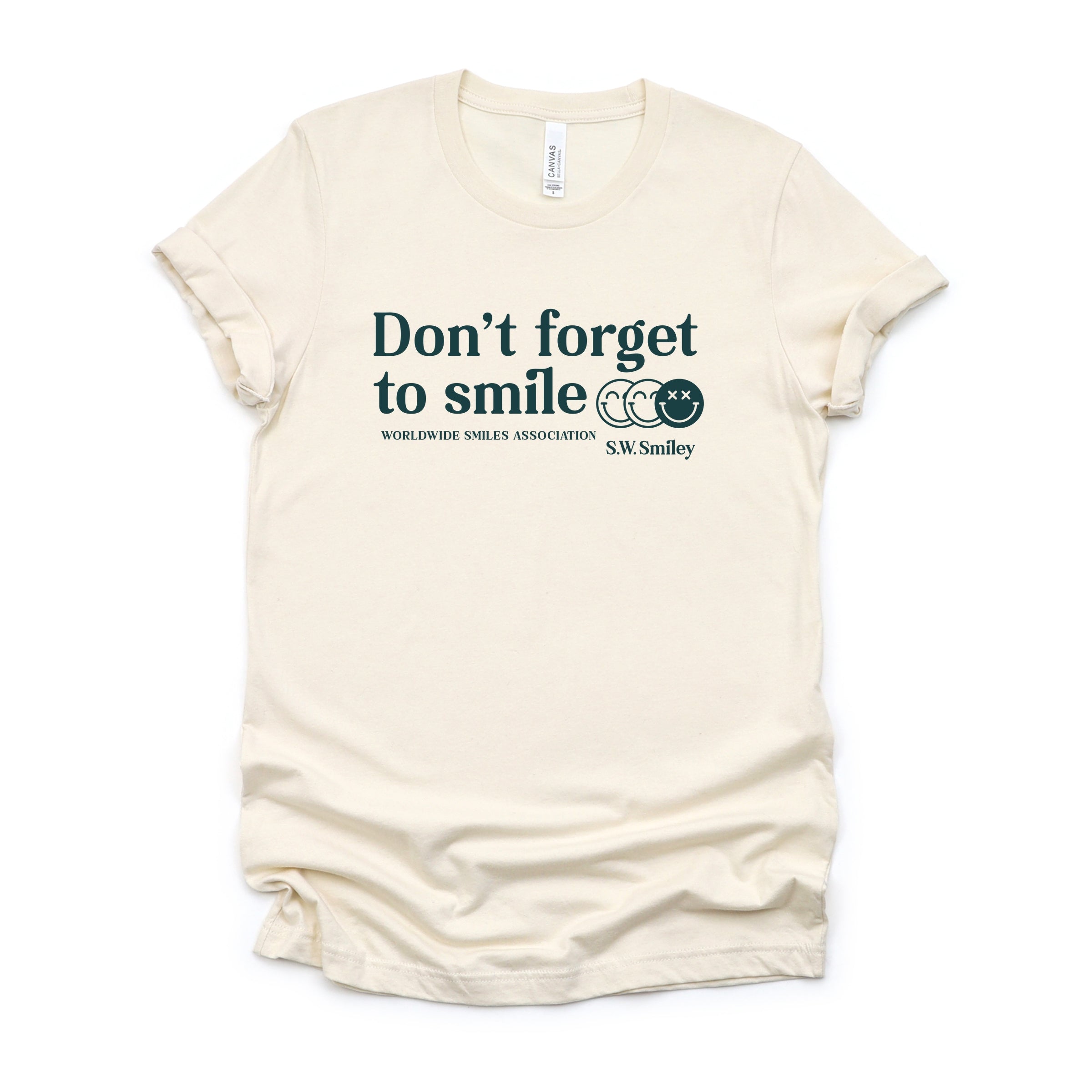 S.W.Smiley Don't Forget To Smile - Women's Short Sleeve Graphic T-Shirt