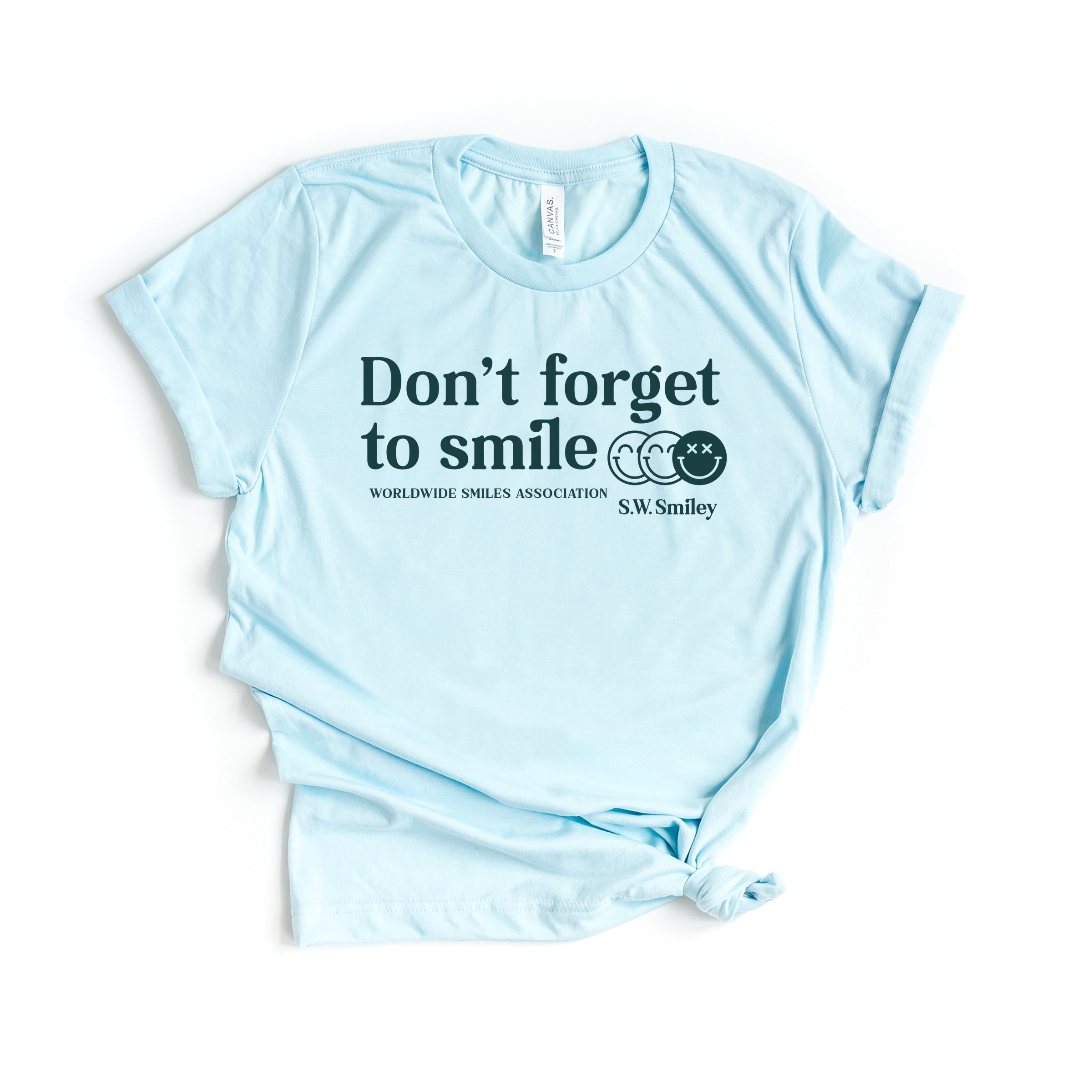 S.W.Smiley Don't Forget To Smile - Women's Short Sleeve Graphic T-Shirt