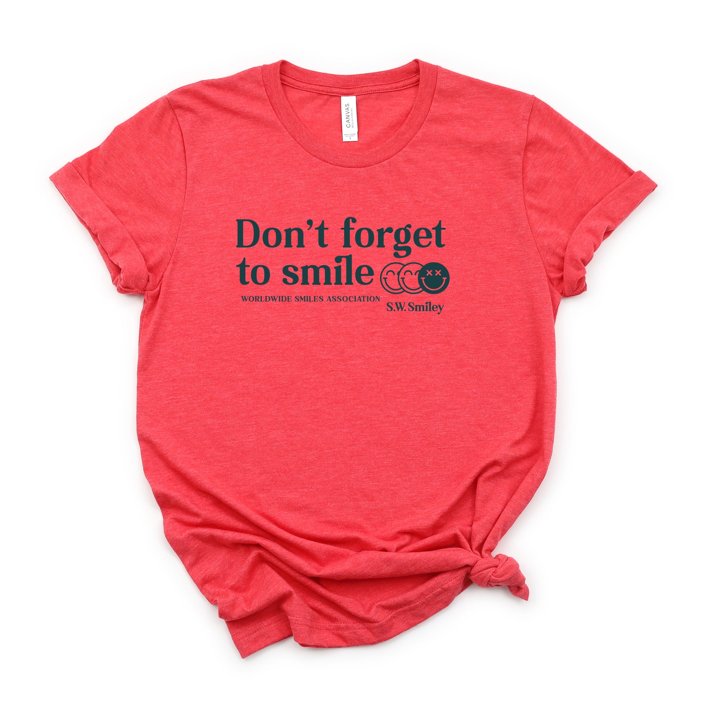 S.W.Smiley Don't Forget To Smile - Women's Short Sleeve Graphic T-Shirt