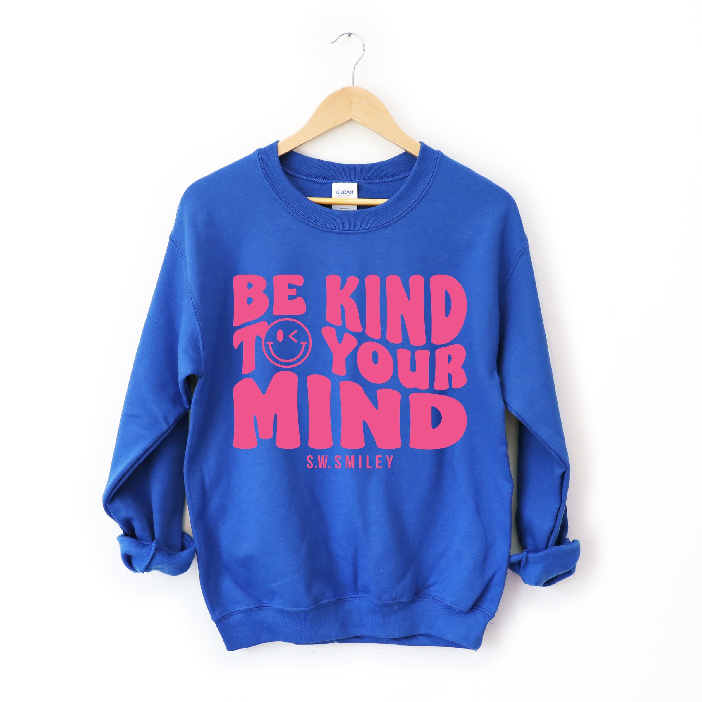 S.W.Smiley Be Kind To Your Mind Outline - Women's Graphic Sweatshirt