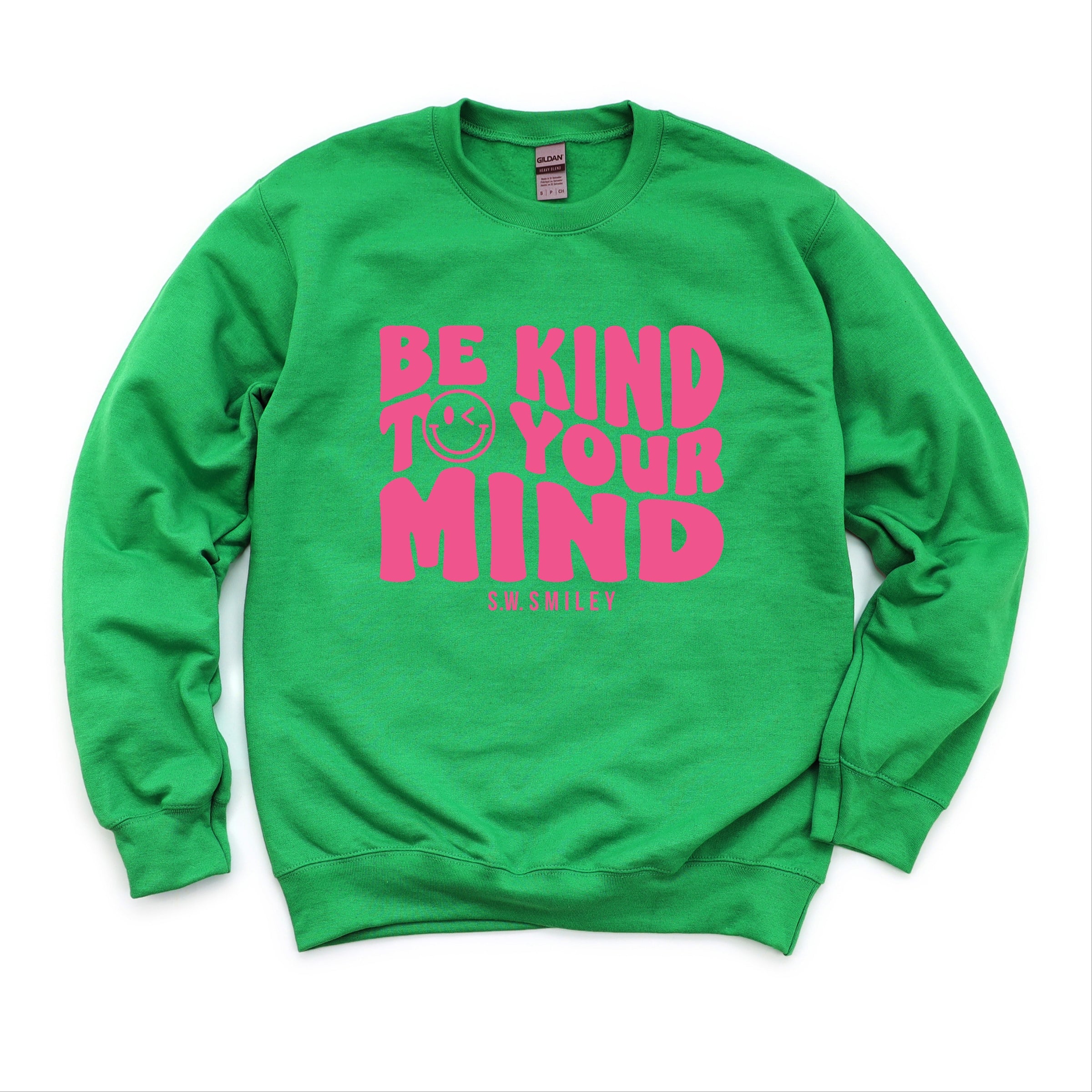 S.W.Smiley Be Kind To Your Mind Outline - Women's Graphic Sweatshirt