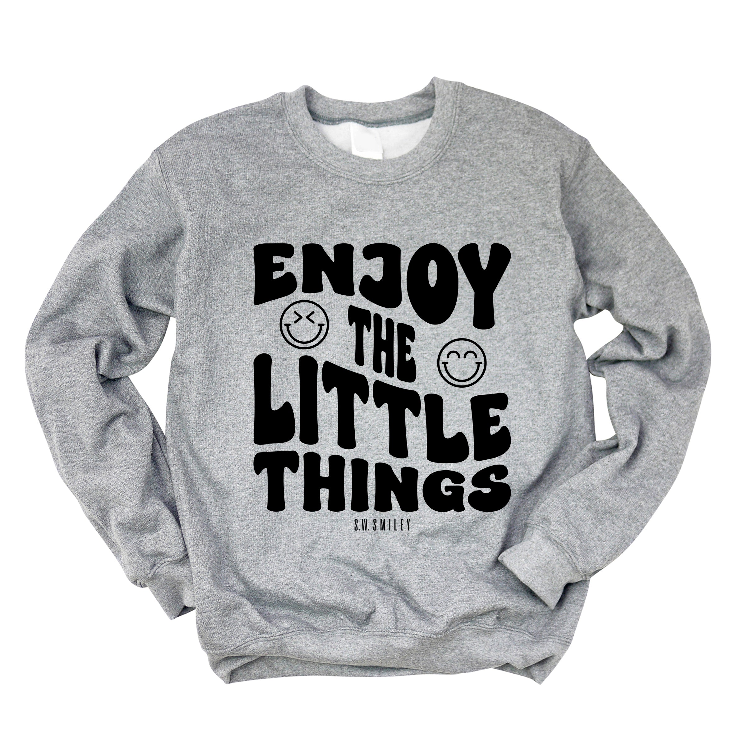 S.W.Smiley Enjoy The Little Things - Women's Graphic Sweatshirt