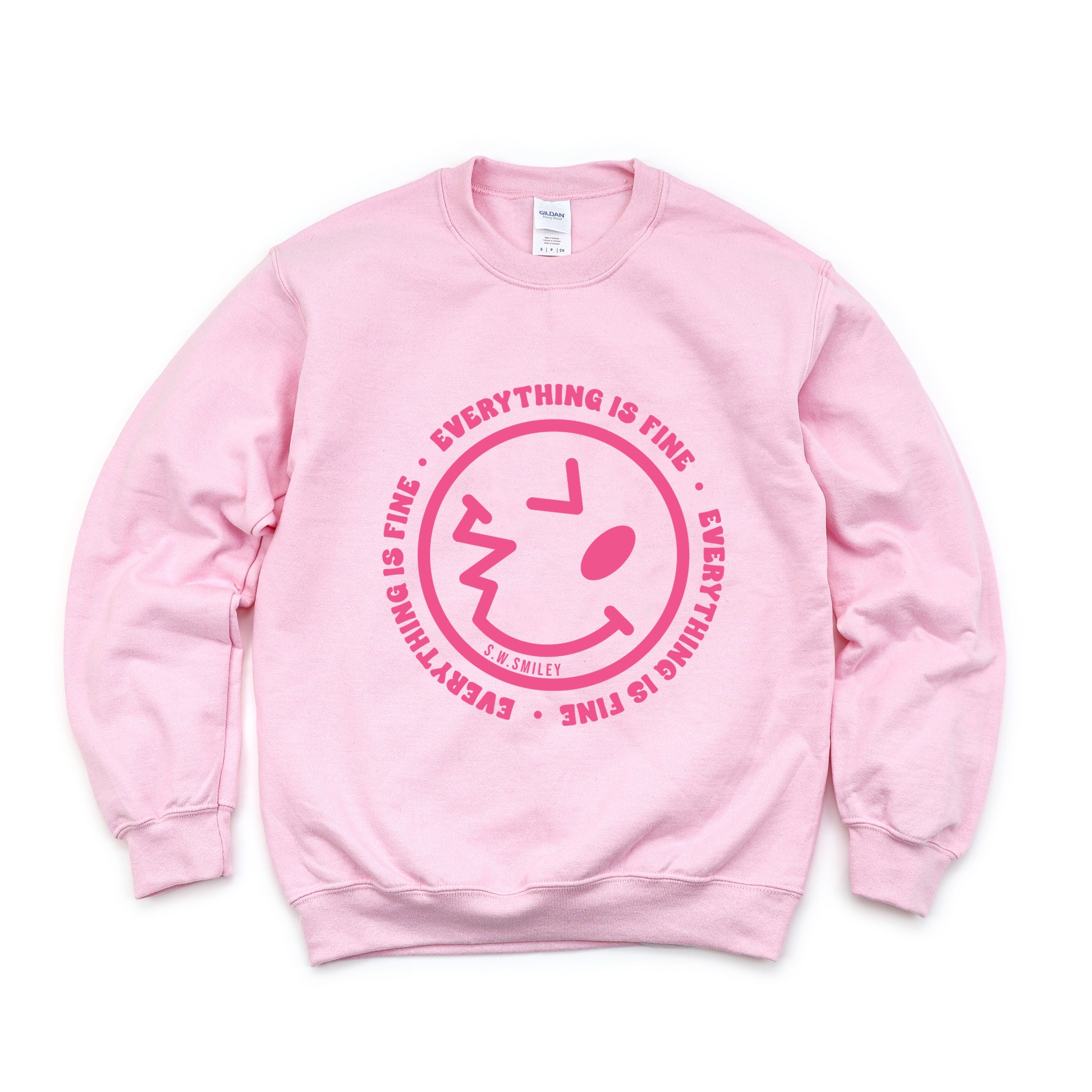 S.W.Smiley Everything Is Fine - Women's Graphic Sweatshirt