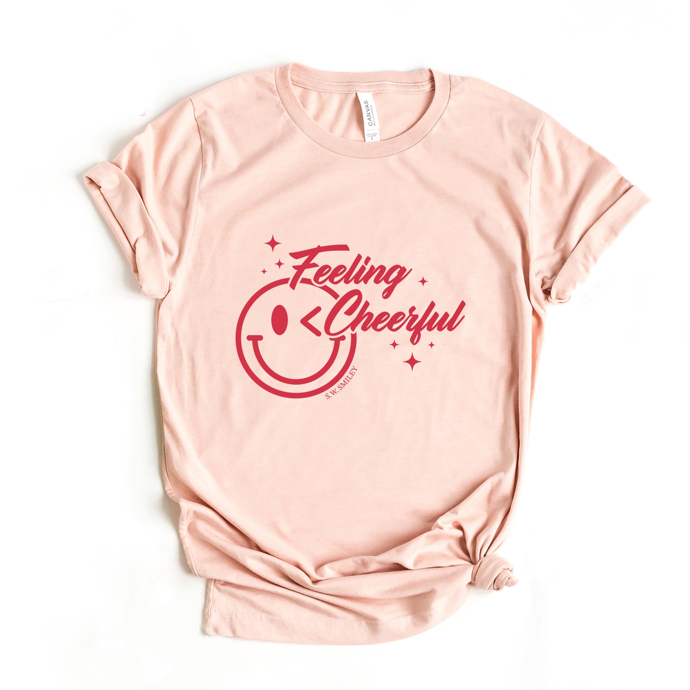 S.W.Smiley Feeling Cheerful Sparkle - Women's Short Sleeve Graphic T-Shirt