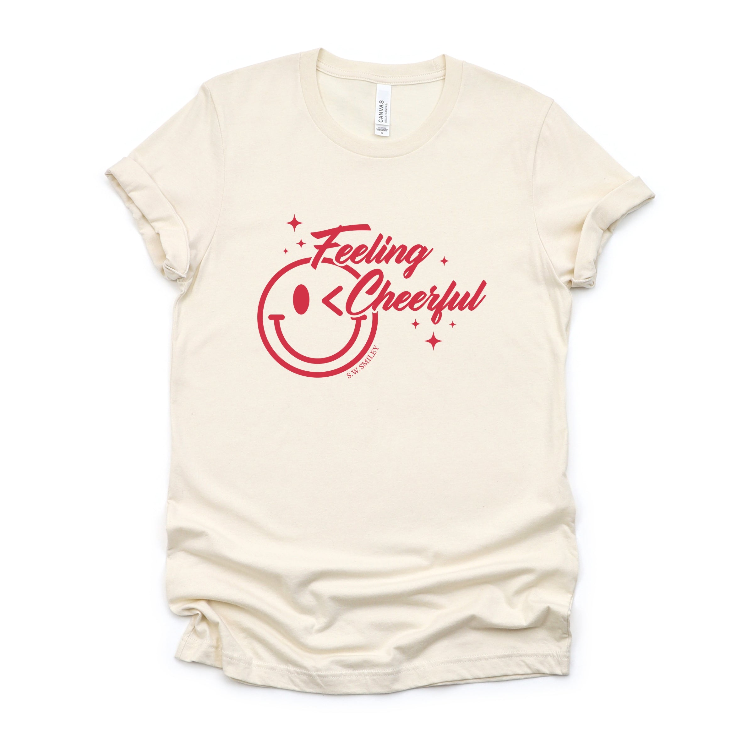 S.W.Smiley Feeling Cheerful Sparkle - Women's Short Sleeve Graphic T-Shirt
