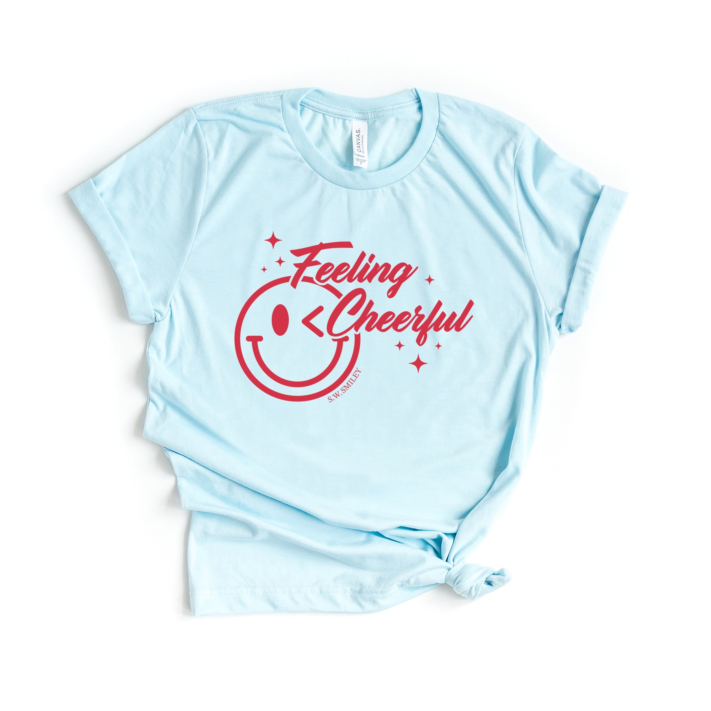 S.W.Smiley Feeling Cheerful Sparkle - Women's Short Sleeve Graphic T-Shirt