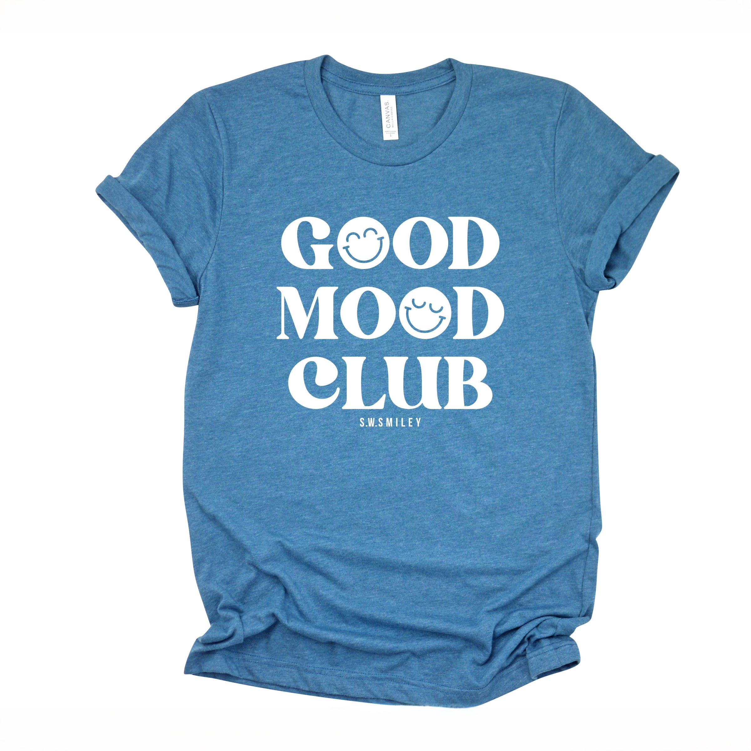 S.W.Smiley Good Mood Club - Women's Short Sleeve Graphic T-Shirt